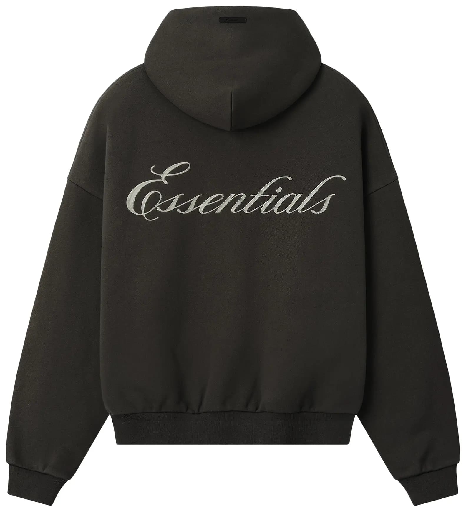 Fear of God Essentials Signature Lounge Half Zip Hoodie 'Ink Black' 2