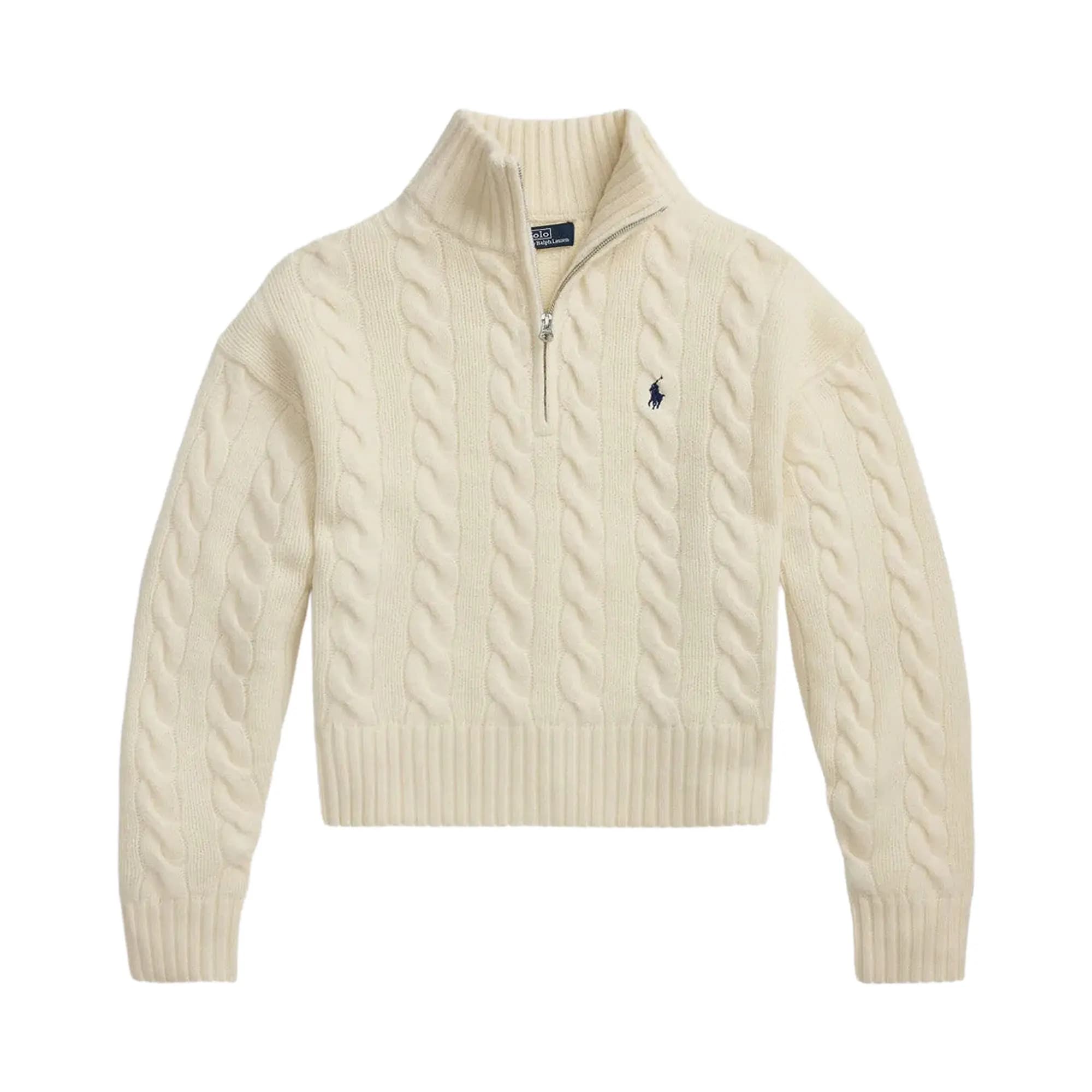 Polo Ralph Lauren Long Sleeve-Mock Neck-Pullover-Sweater 'Authentic Cream' by Polo Ralph Lauren