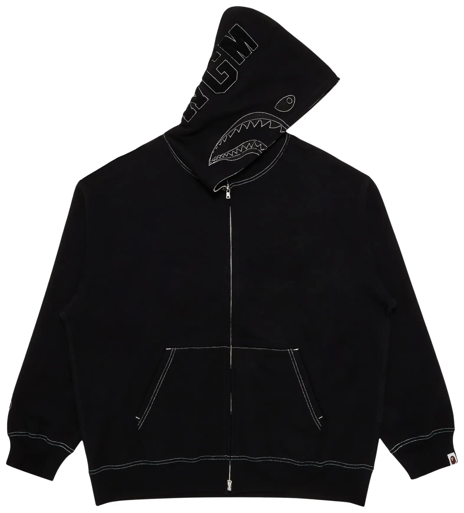 GOAT Exclusive BAPE Contrast Stitching Relaxed Fit Full-Zip Shark Hoodie 6