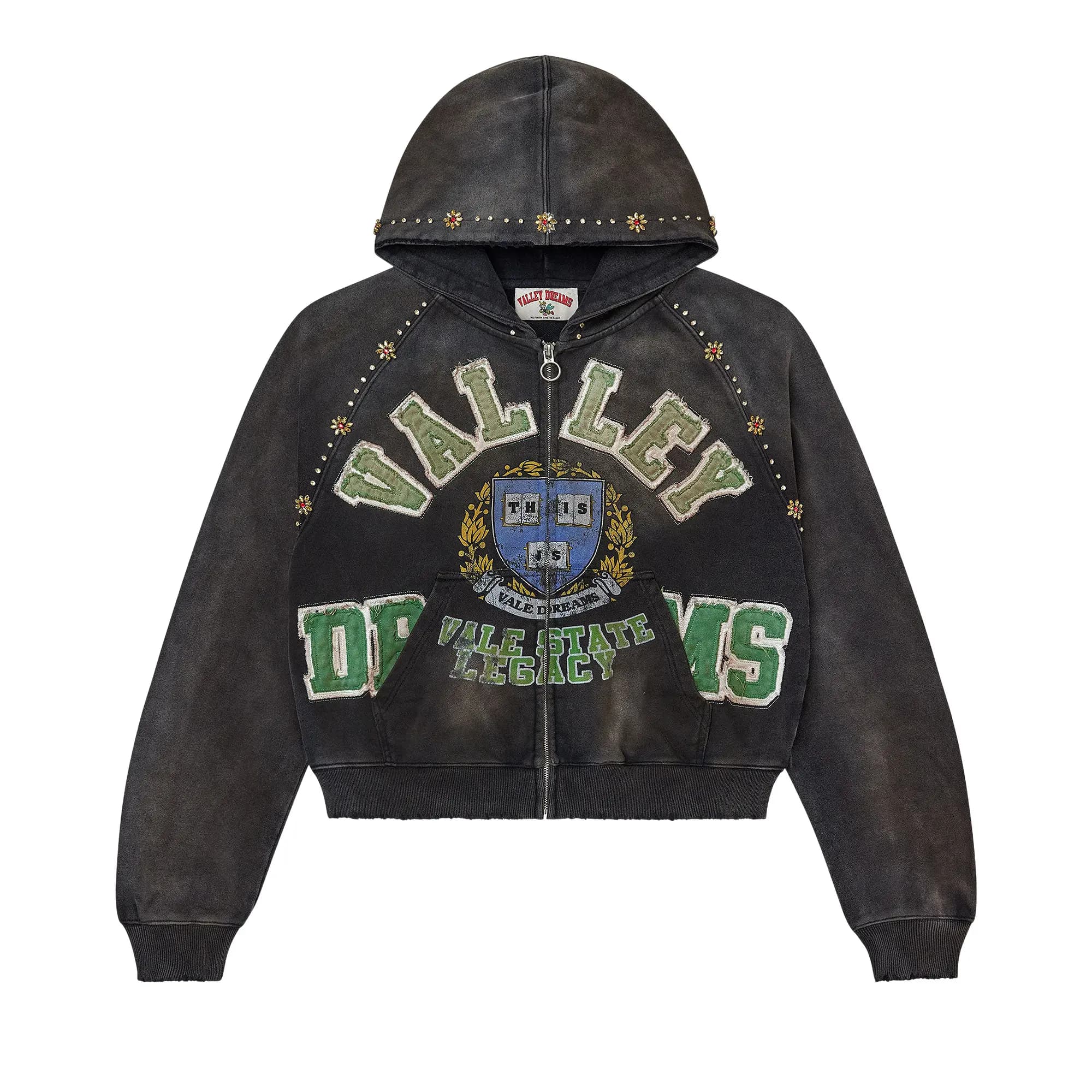 Vale Forever Gem Zip Up Hoodie 'Black' by Vale Forever
