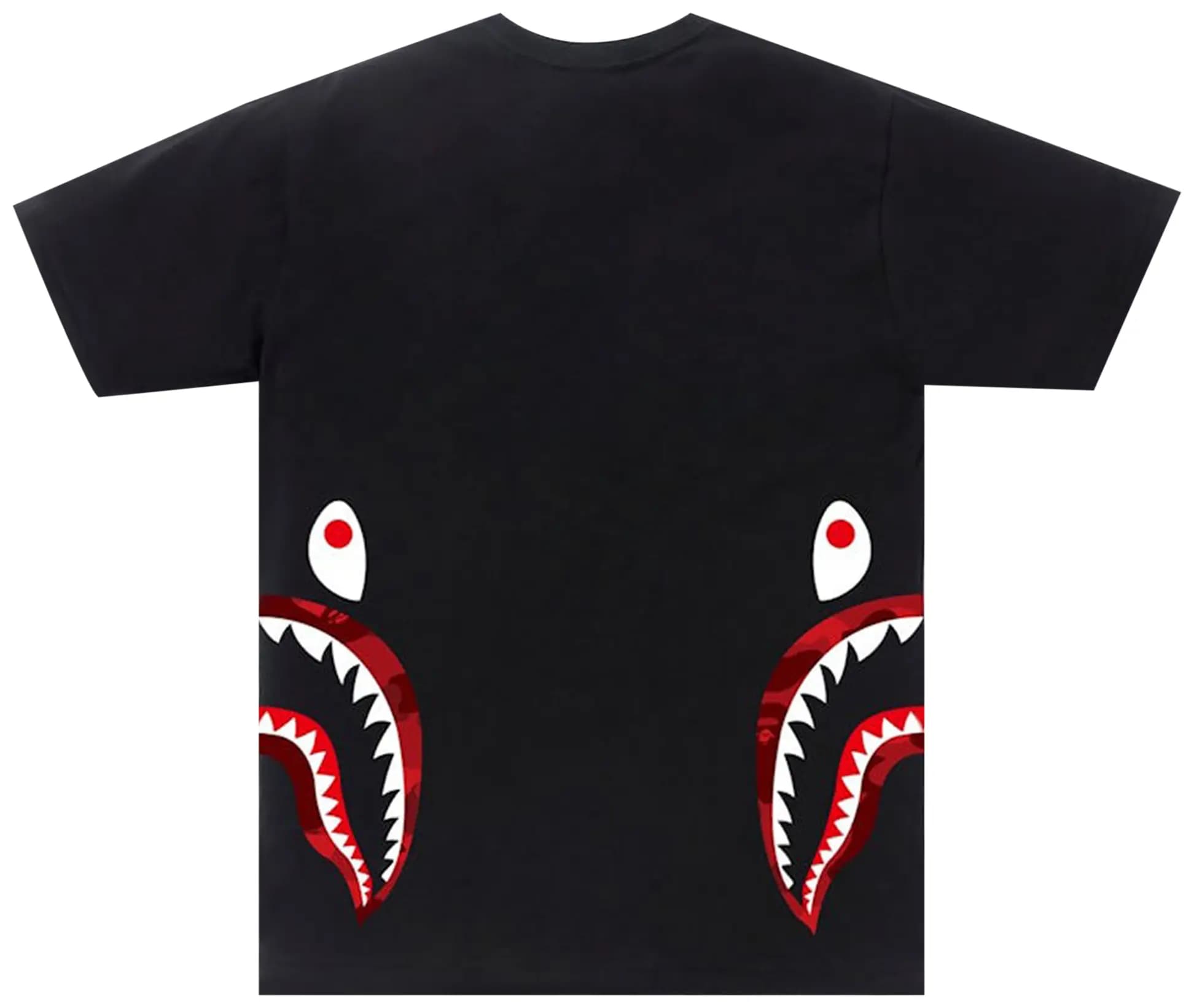 BAPE Color Camo Side Shark Tee 'Black Red' 2