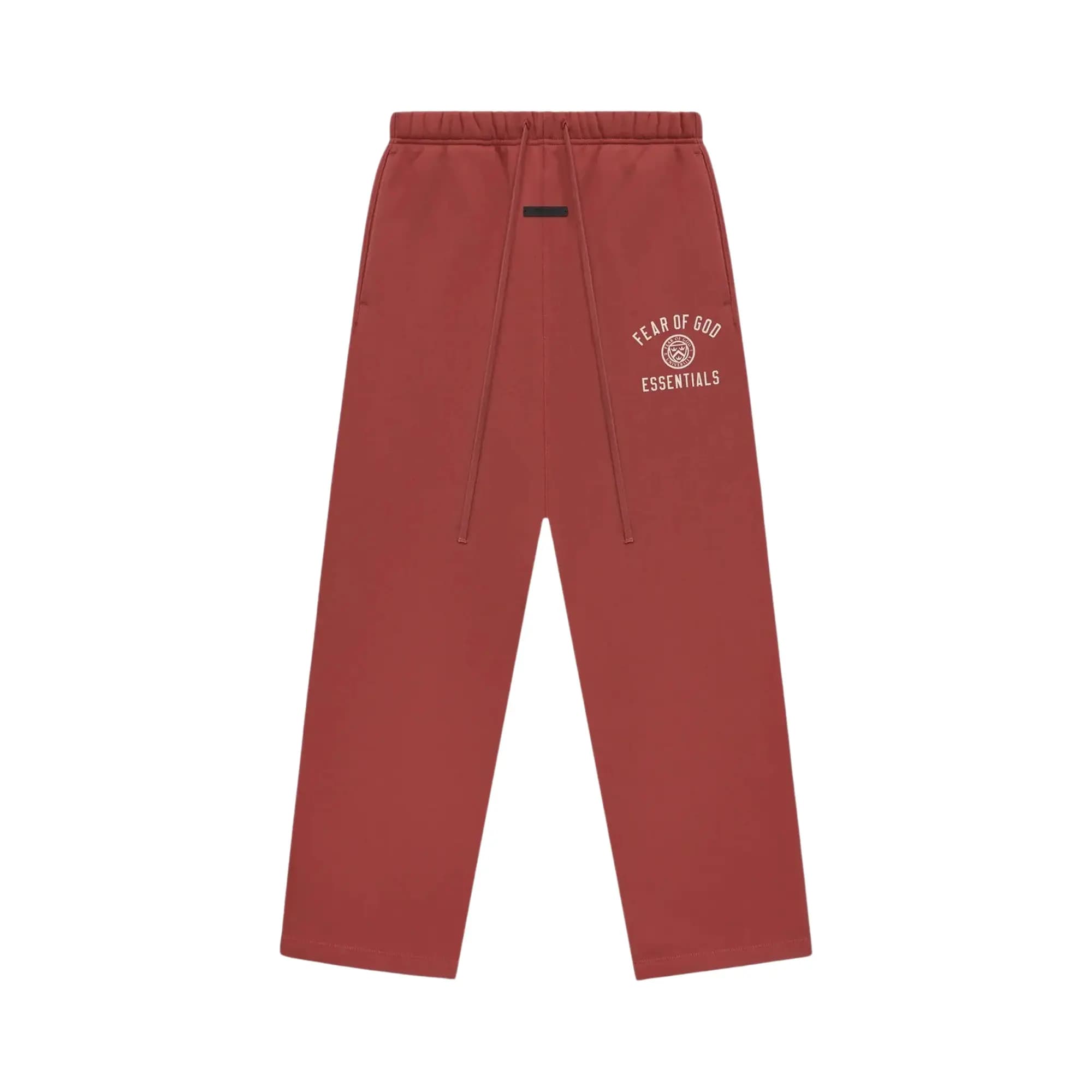 Fear of God Essentials Fleece Relaxed Sweatpants 'Crimson' by Fear Of God Essentials