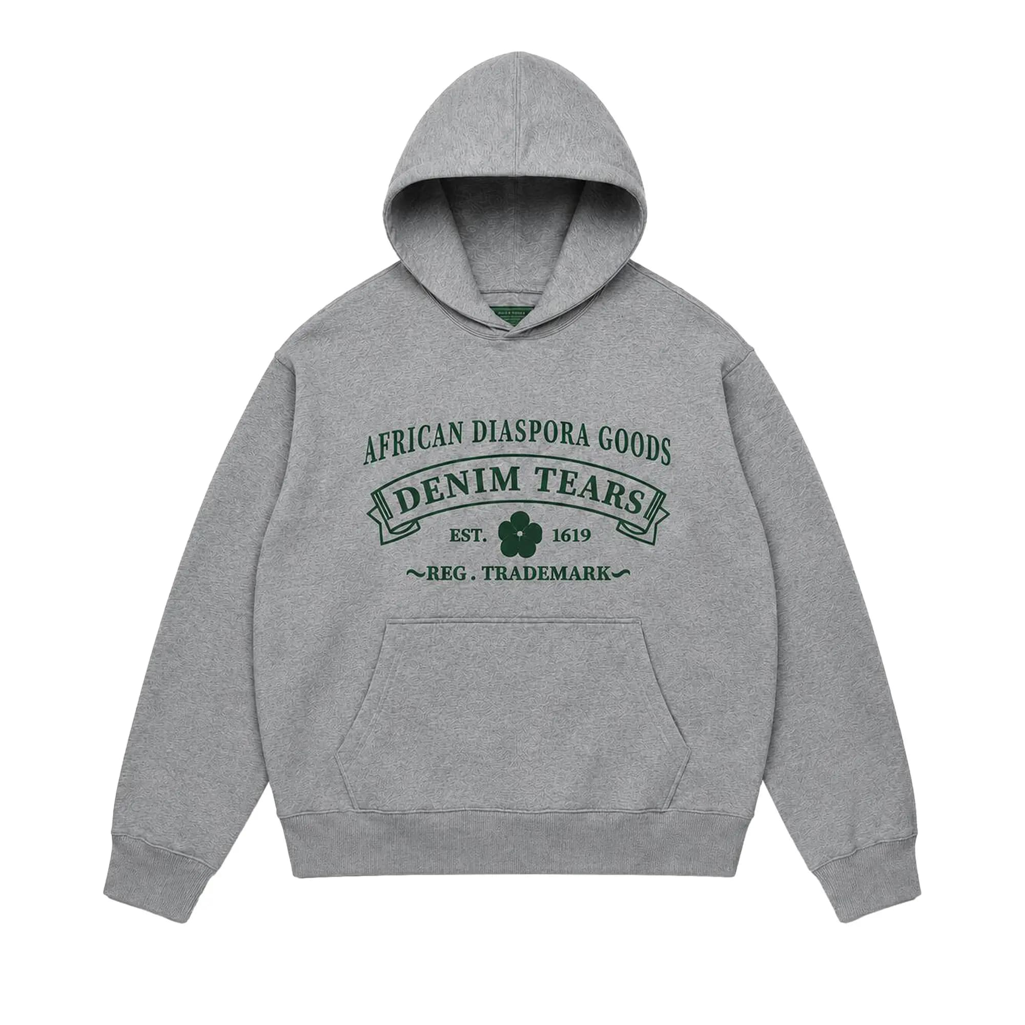 Denim Tears ADG Hoodie 'Grey/Green' by Denim Tears
