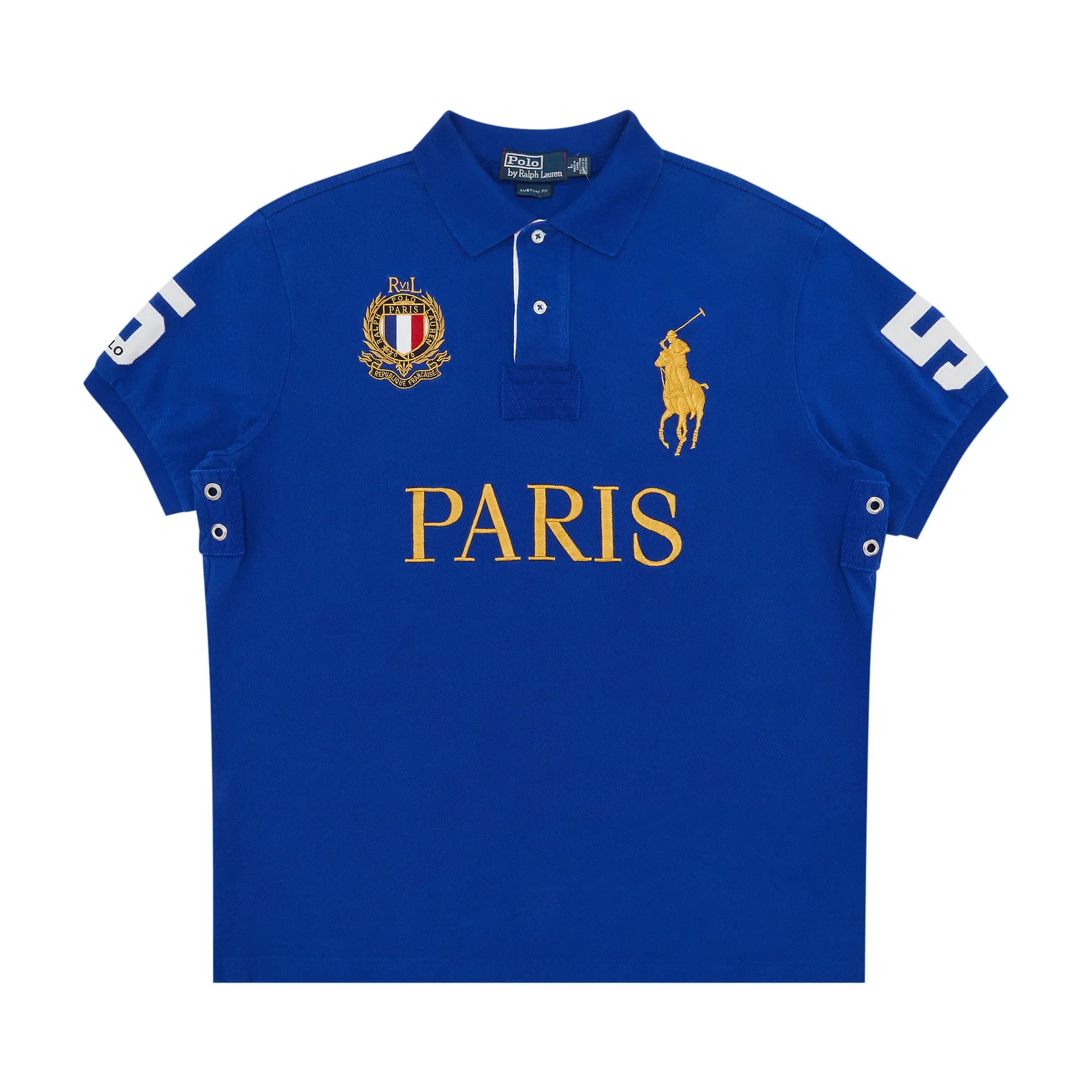 Vintage Polo Ralph Lauren Paris Polo Shirt 'Blue' by Polo Ralph Lauren