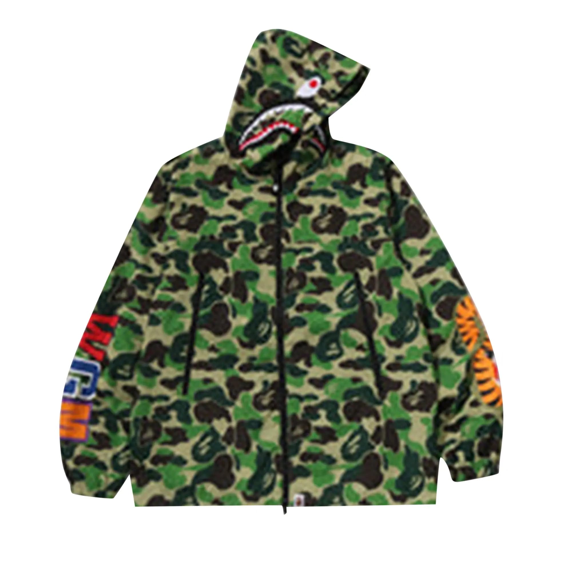 BAPE ABC Camo Shark Hoodie Jacket 'Green' by BAPE