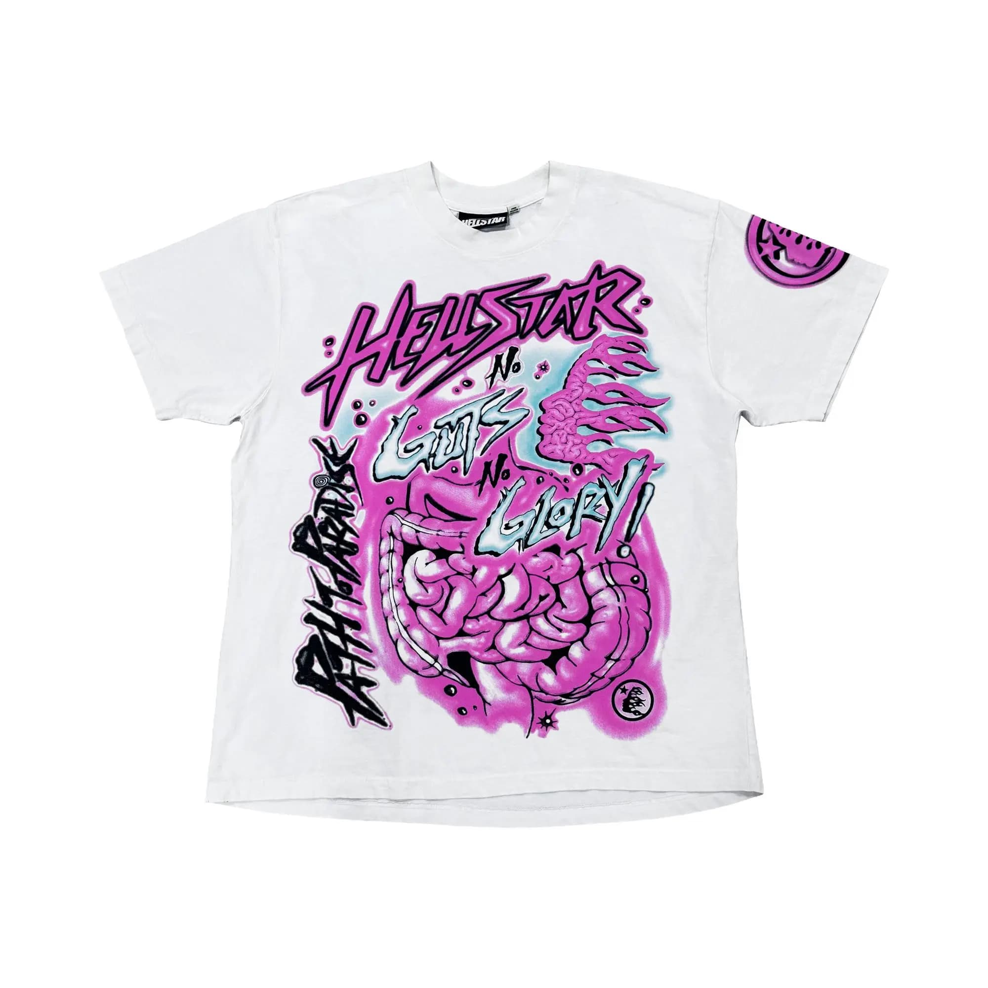 Hellstar Greatest Hits No Guts No Glory T-Shirt 'White' by Hellstar