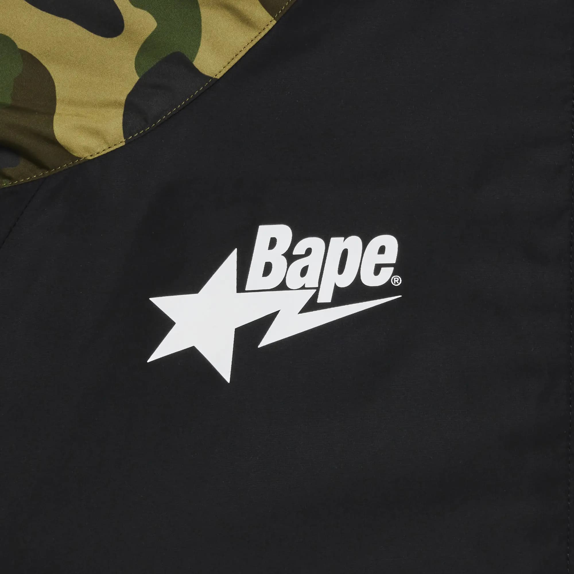 BAPE 1st Camo Stand Collar Track Jacket 'Green' 3