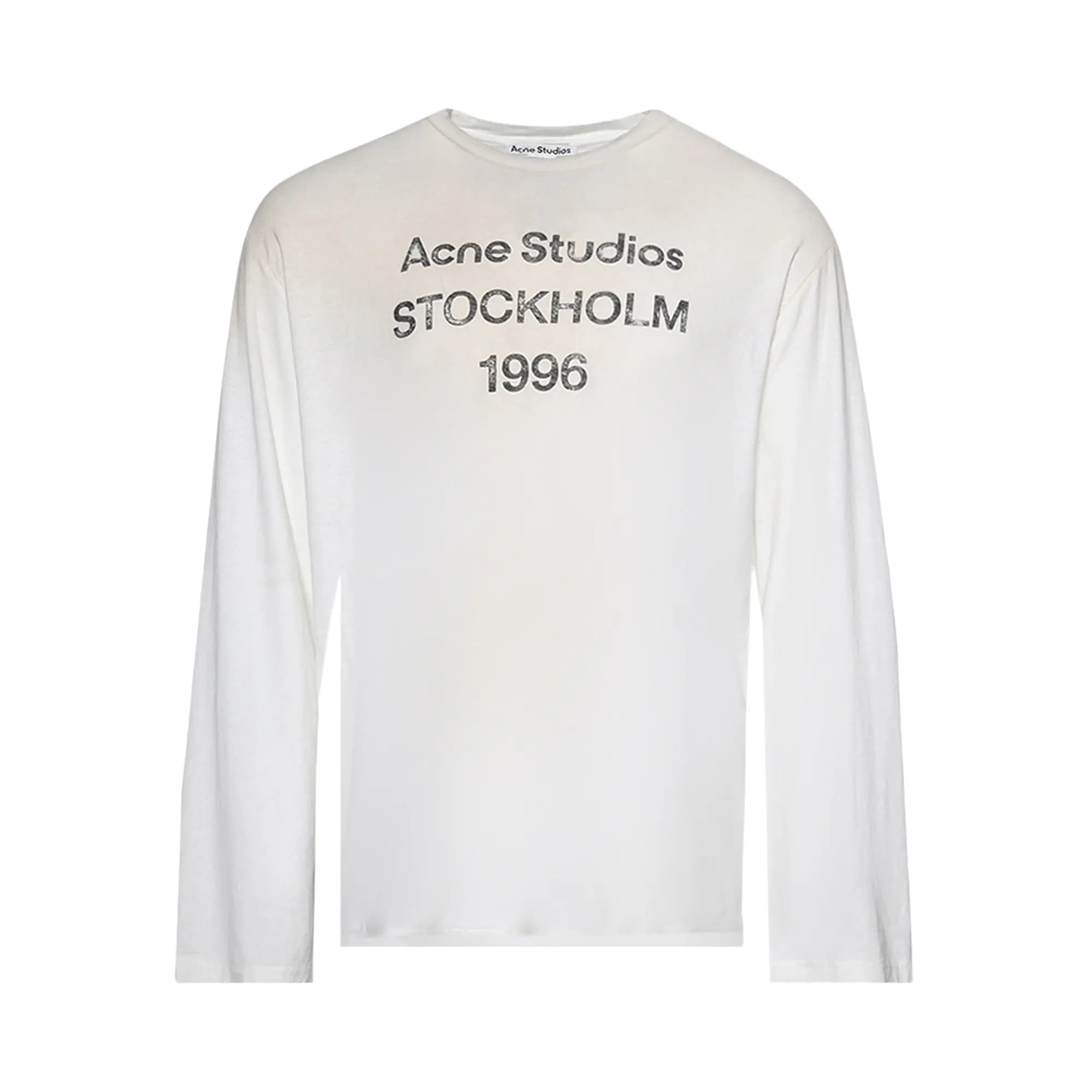 Acne Studios Logo Long-Sleeve Tee 'Dusty White' by Acne Studios