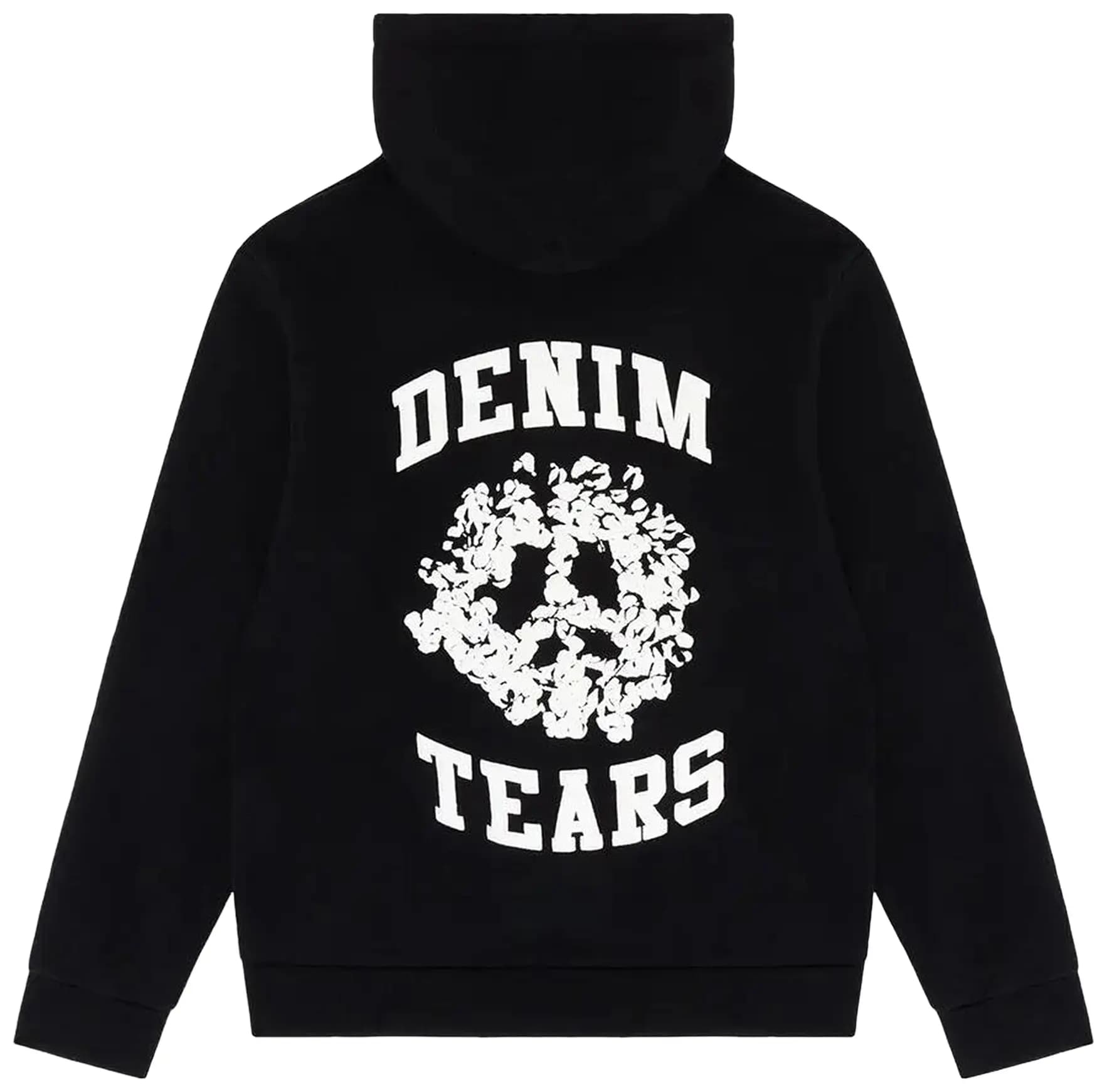 Denim Tears University Zip Hoodie 'Black/White' 2