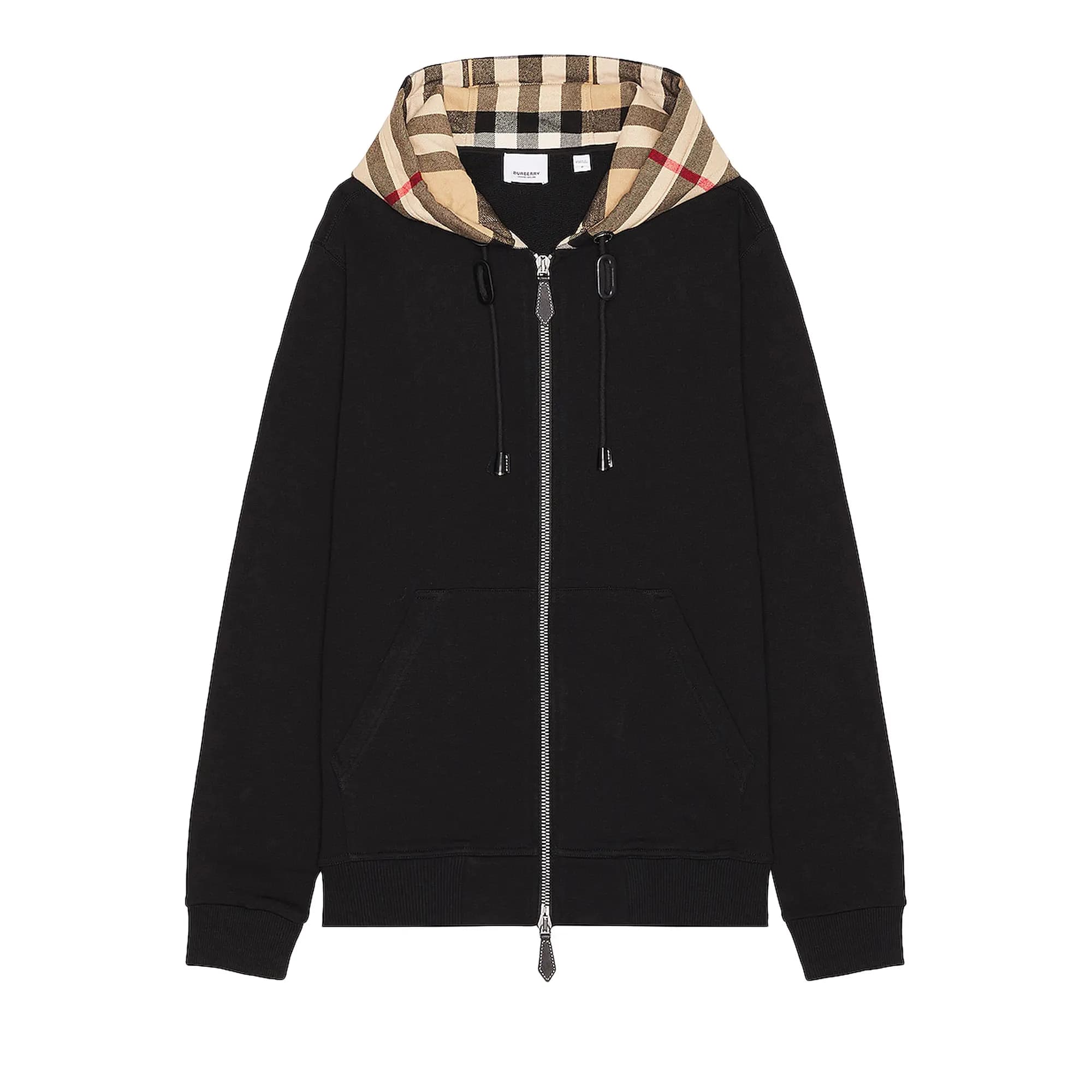 Burberry Check Pattern Hoodie 'Black' by Burberry