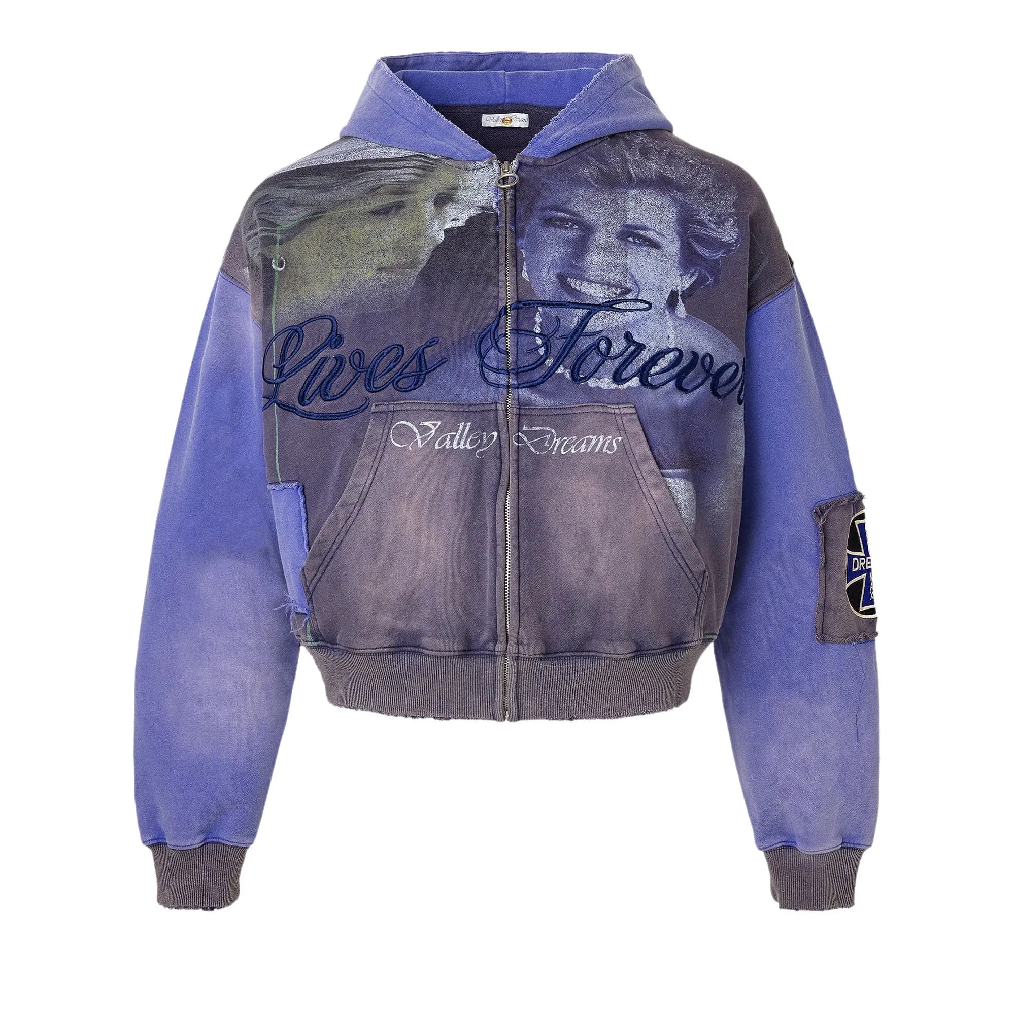 Vale Forever Queen Zip Up Hoodie 'Blue' by Vale Forever