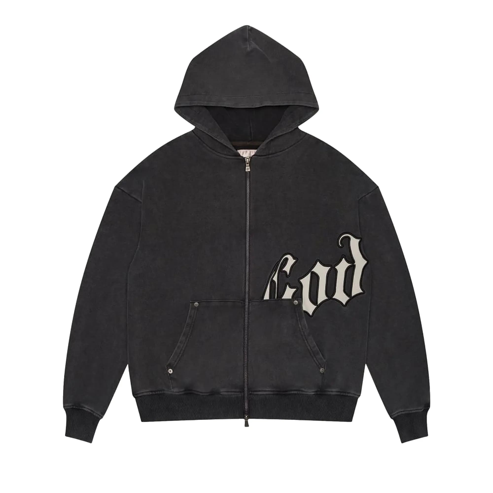 Godspeed OG Logo Hoodie V2 'Black Washed' by Godspeed