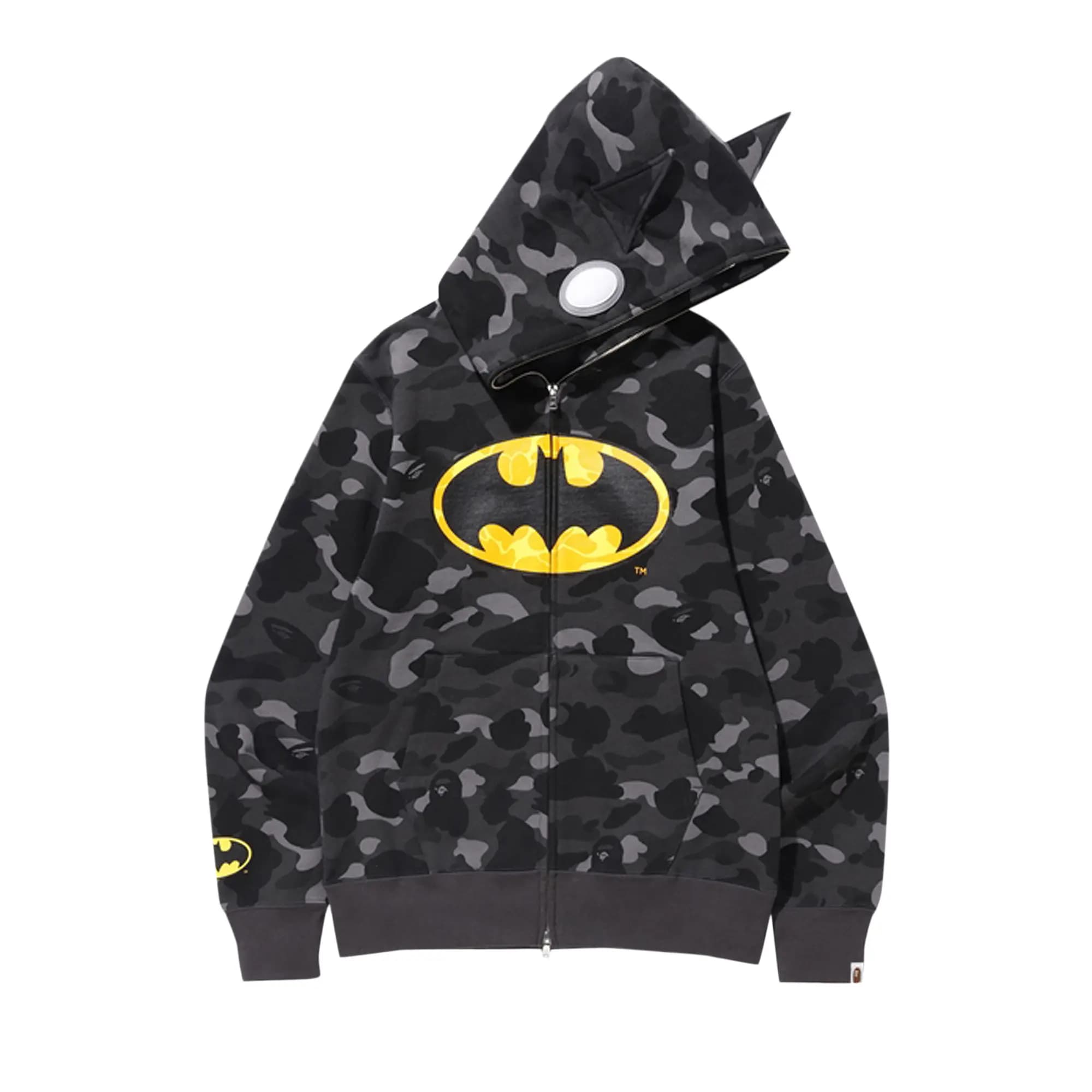 BAPE x DC Batman Color Camo Full Zip Hoodie #1 'Black' by BAPE