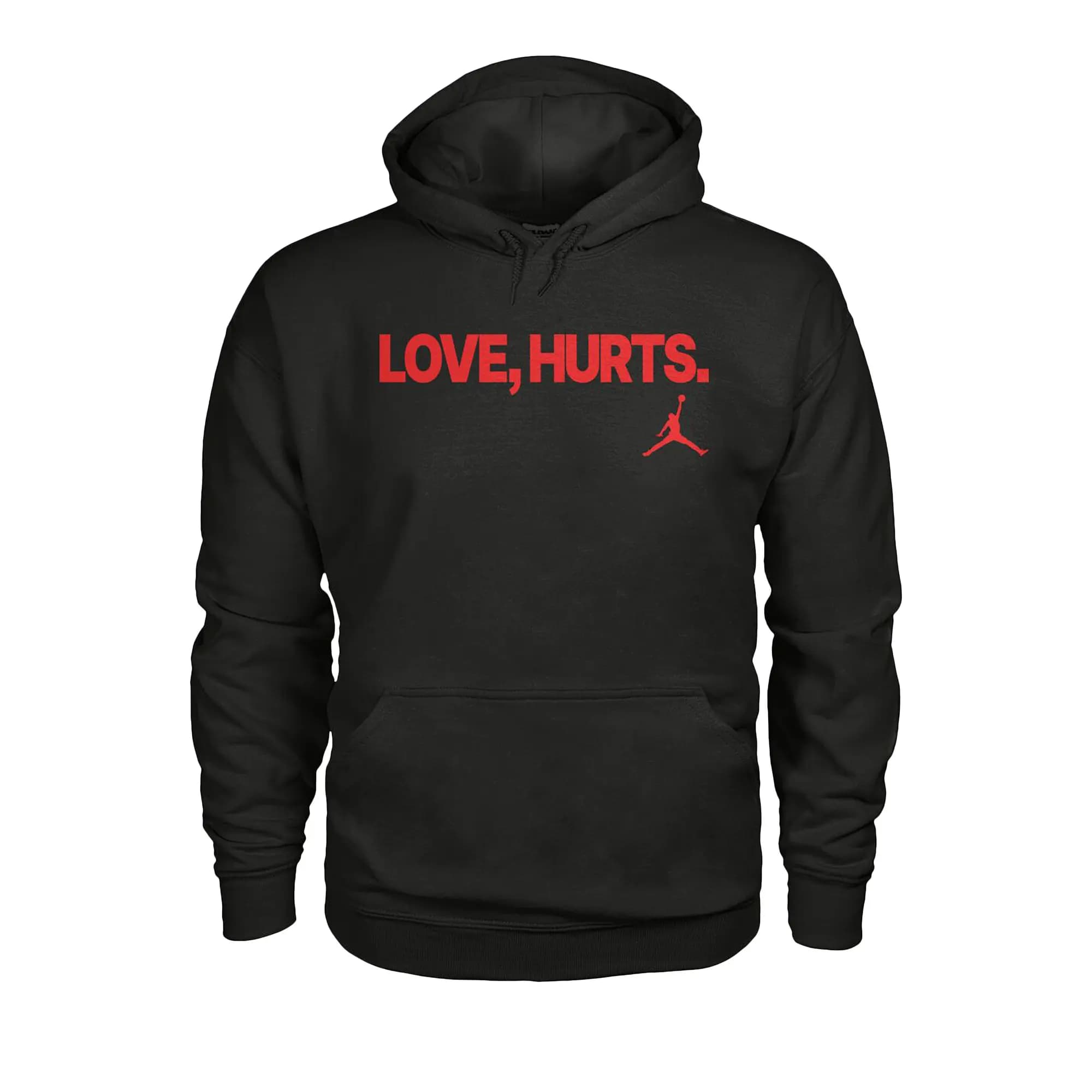 Air Jordan Jalen Hurts Love Hurts Hoodie 'Black/Red' by Air Jordan