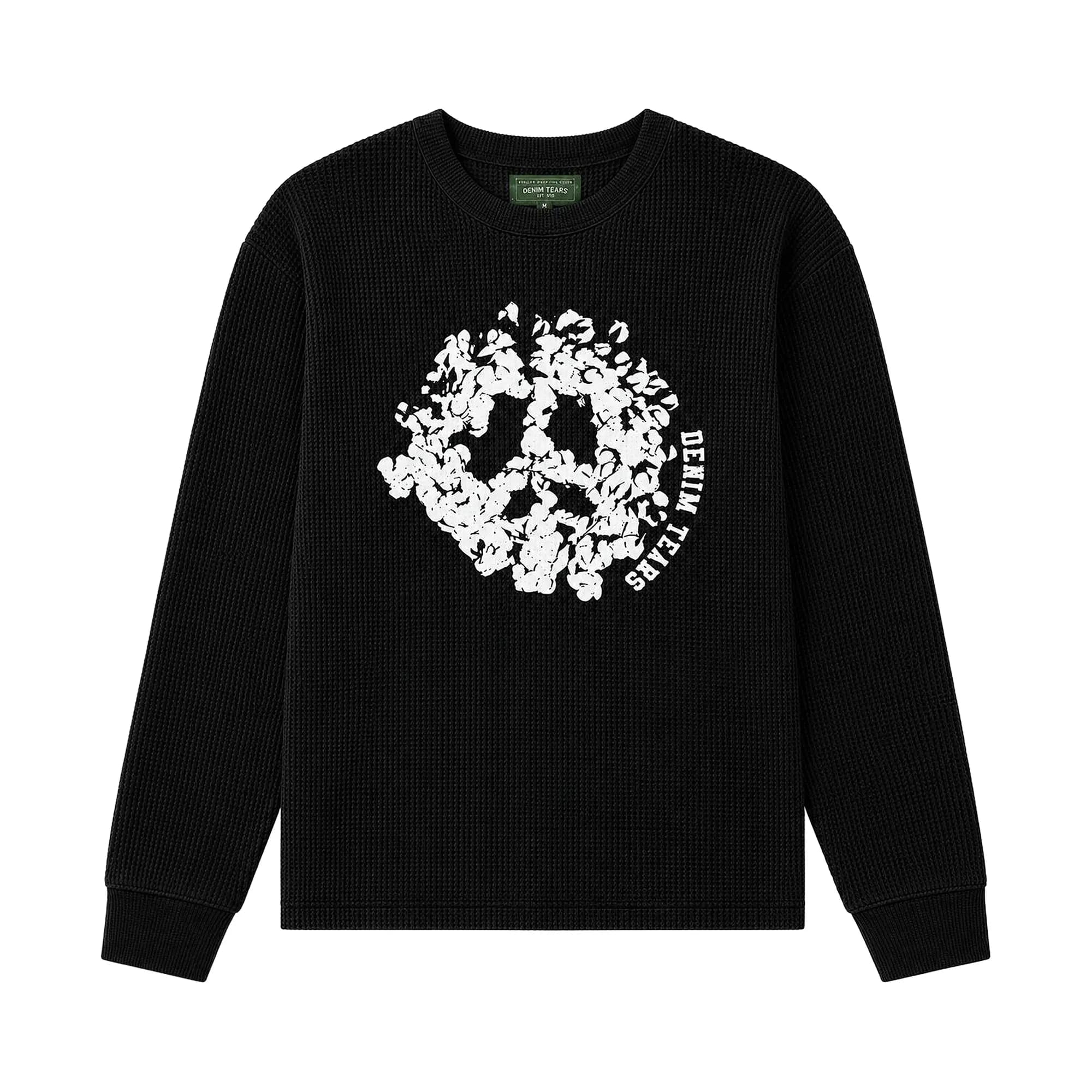 Denim Tears Peace Wreath Thermal 'Black/White' by Denim Tears