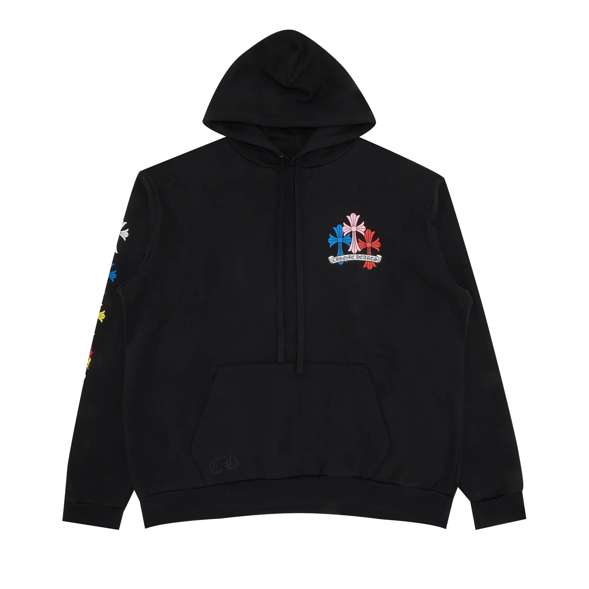 Chrome Hearts Cross Hoodie 'Black/Multicolor' by Chrome Hearts