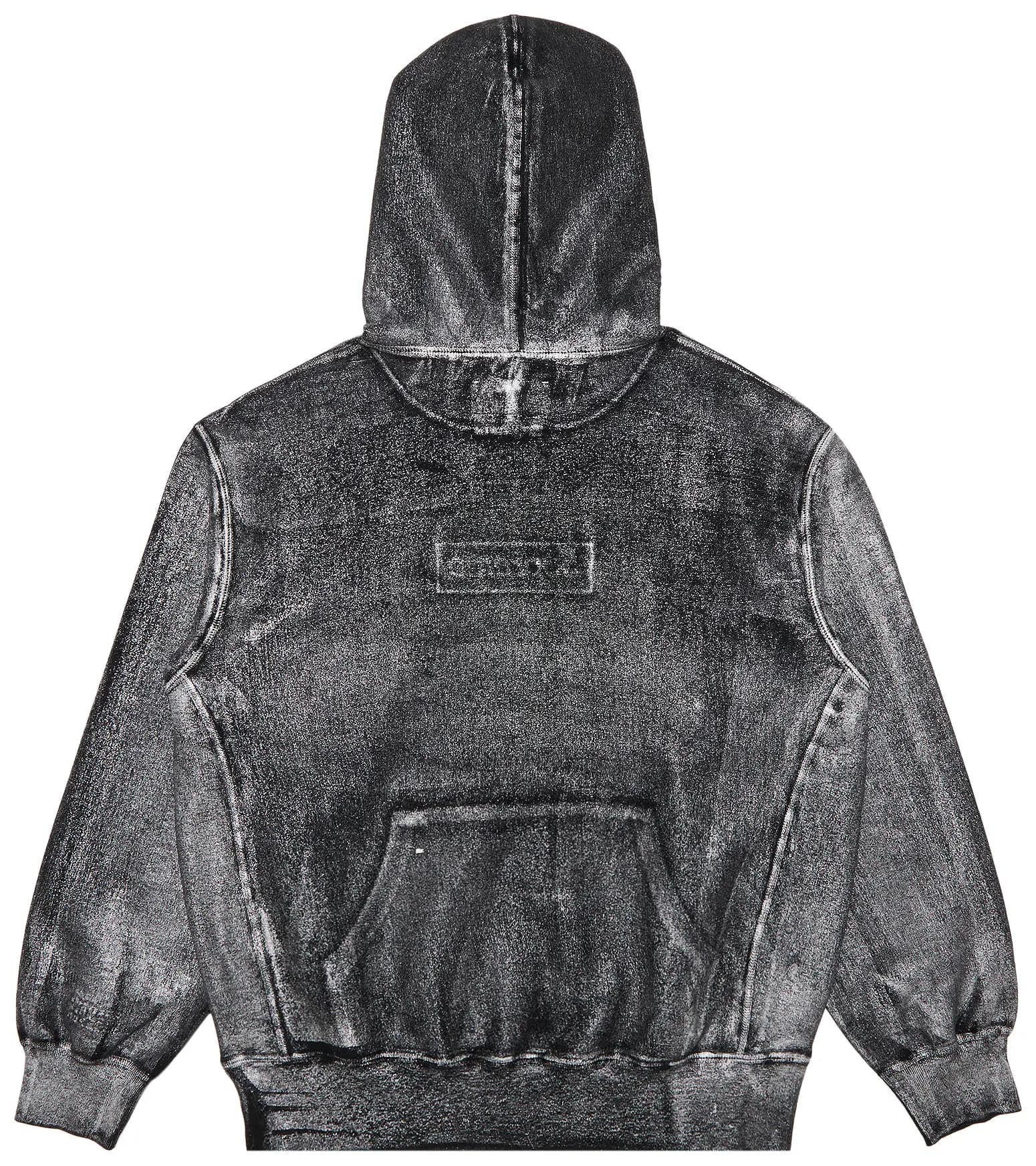 Supreme x MM6 Maison Margiela Foil Box Logo Hooded Sweatshirt 'Black' 2