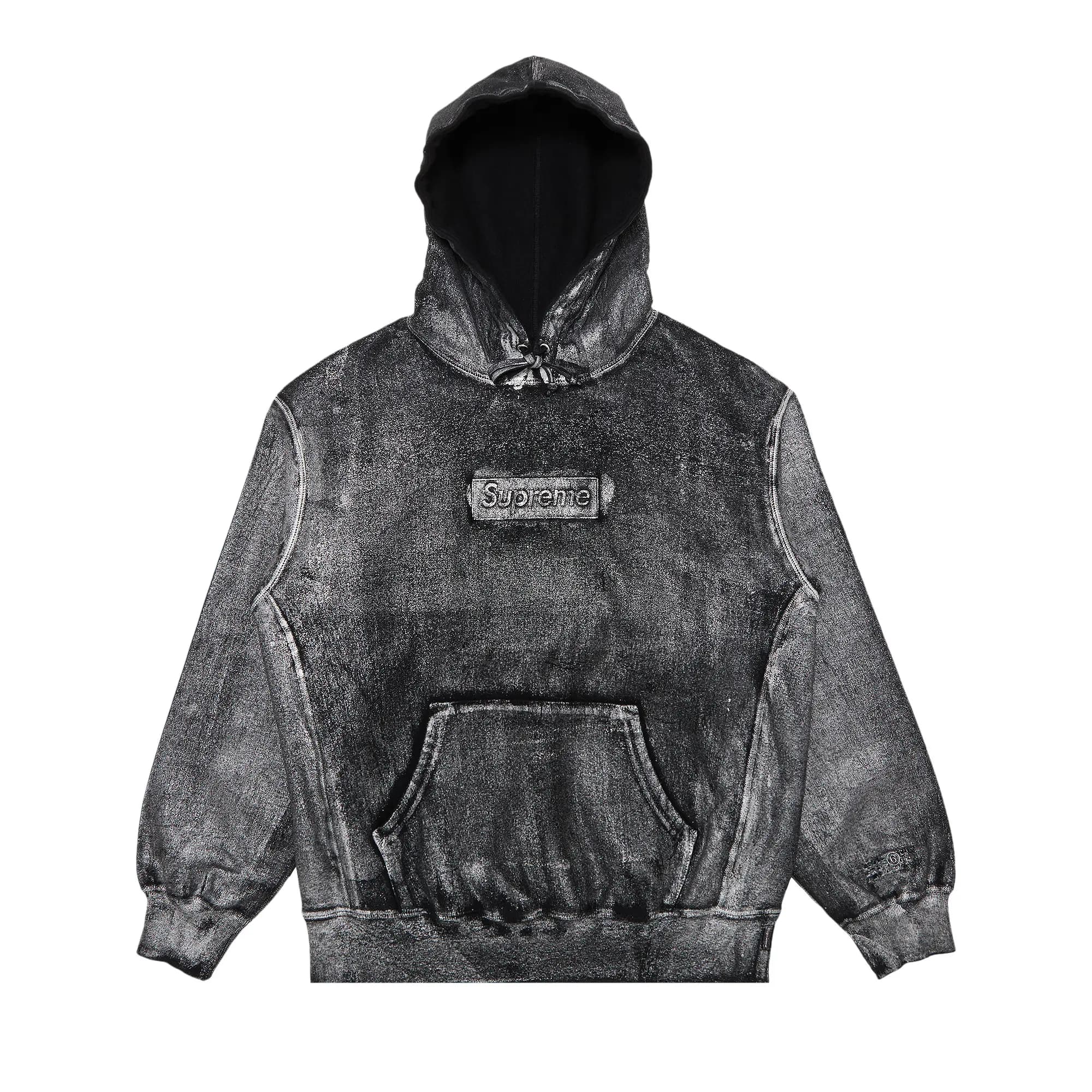 Supreme x MM6 Maison Margiela Foil Box Logo Hooded Sweatshirt 'Black' by Mm6 Maison Margiela