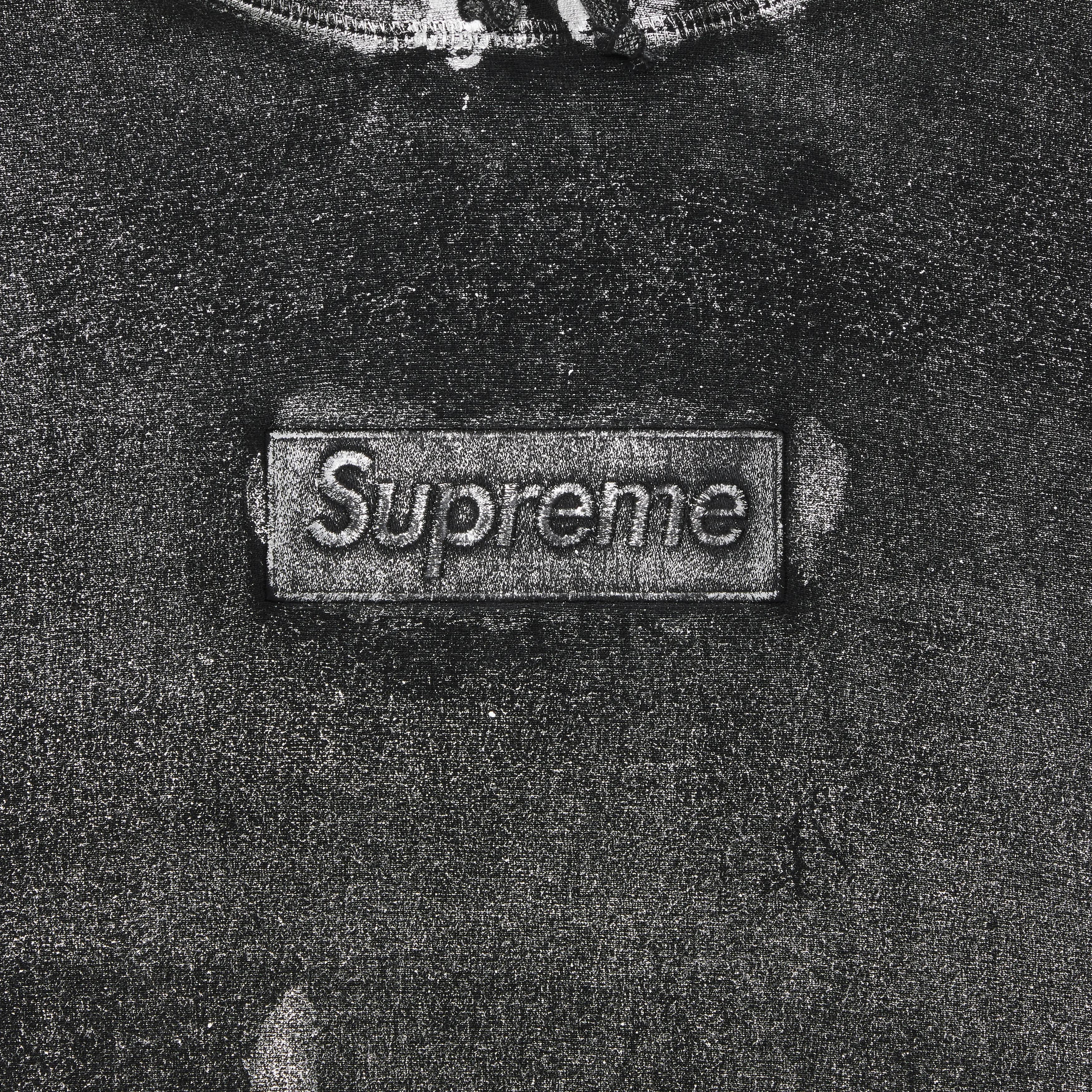 Supreme x MM6 Maison Margiela Foil Box Logo Hooded Sweatshirt 'Black' 3