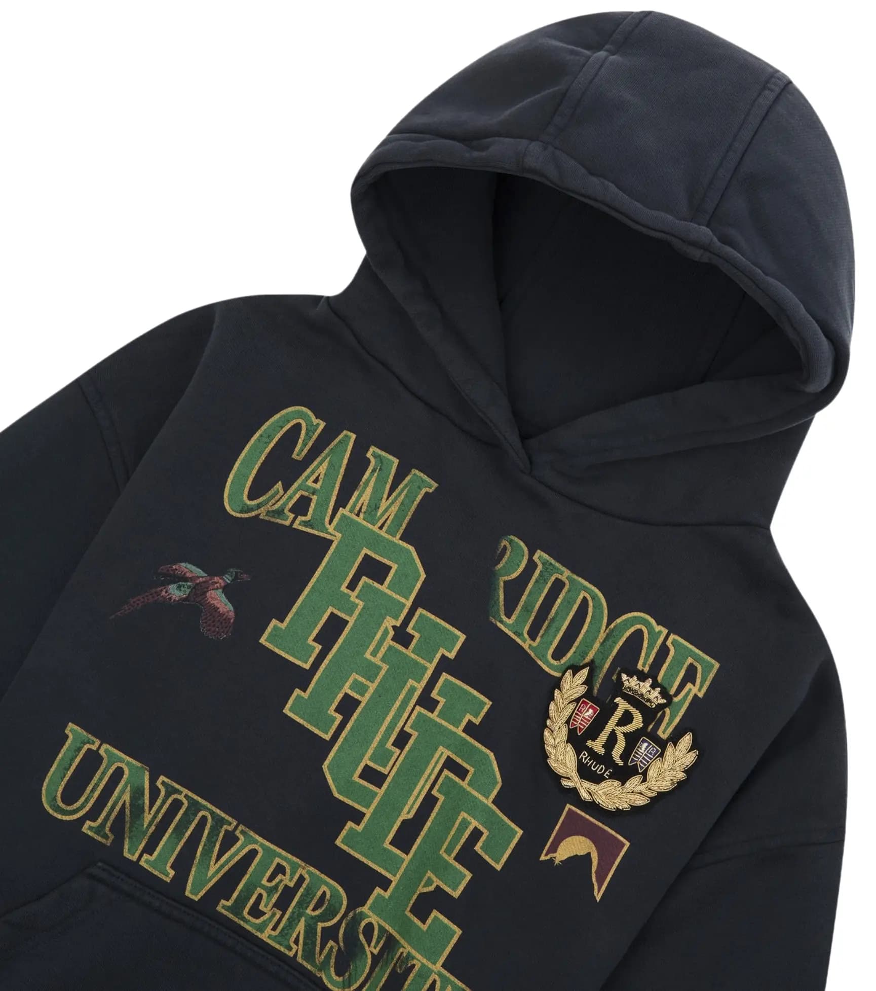 Rhude University Hoodie 'Vintage Black' 3