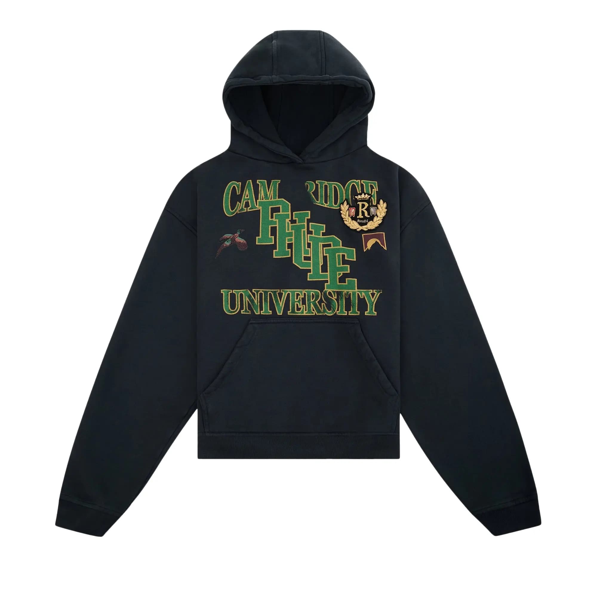 Rhude University Hoodie 'Vintage Black' by Rhude