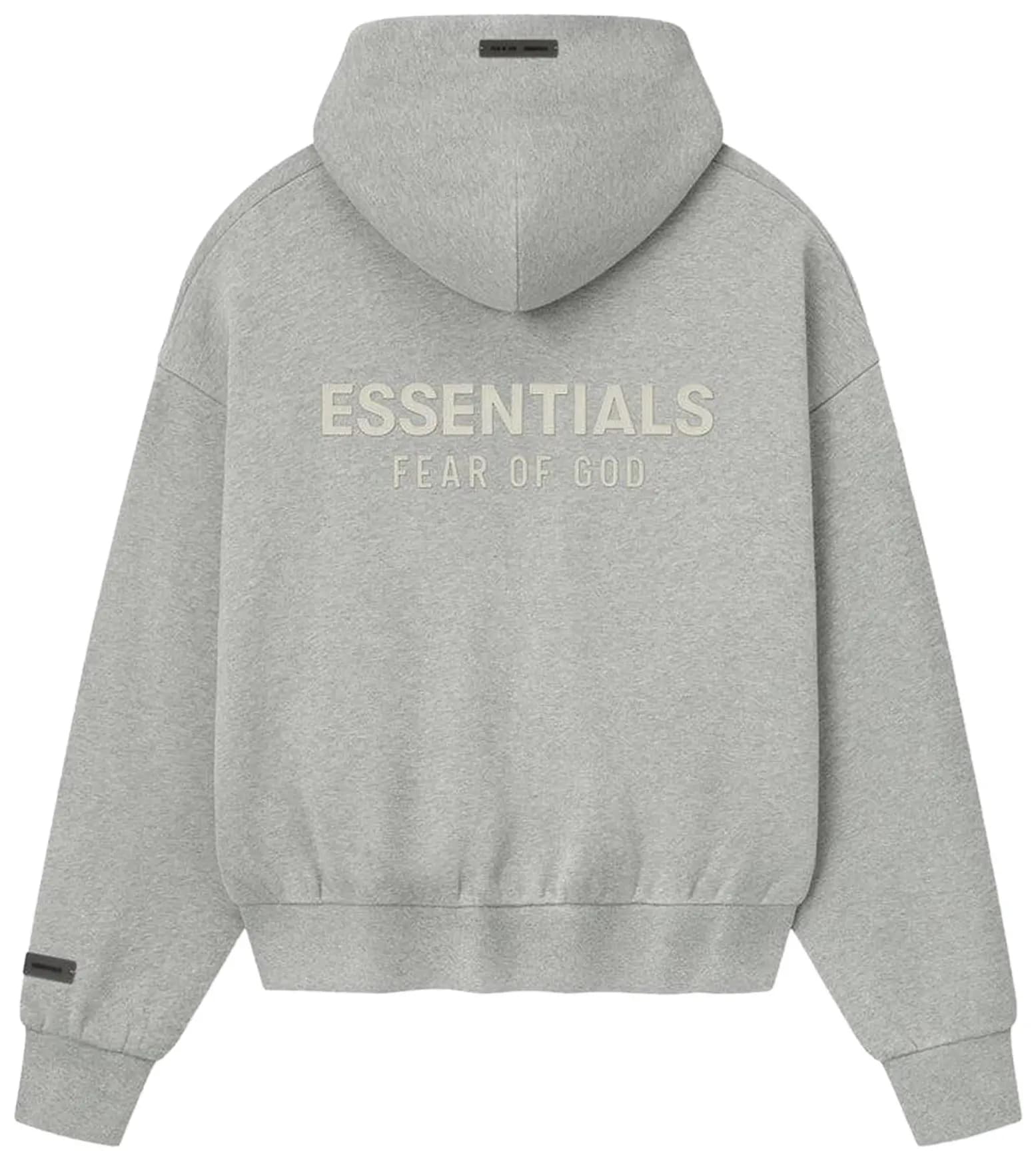 Fear of God Essentials Classic Fleece Zip-Up Hoodie 'Concrete Heather' 2