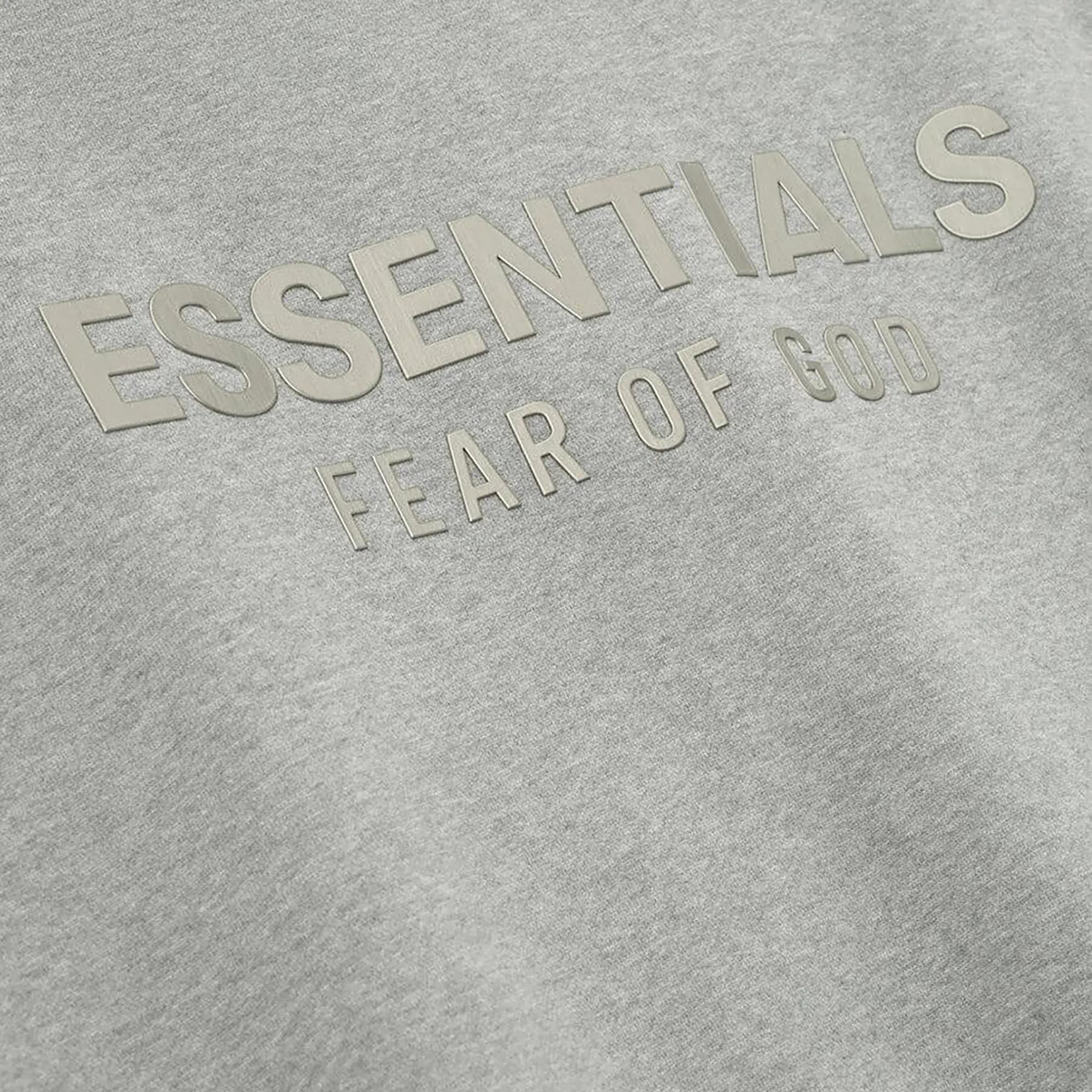 Fear of God Essentials Classic Fleece Zip-Up Hoodie 'Concrete Heather' 3