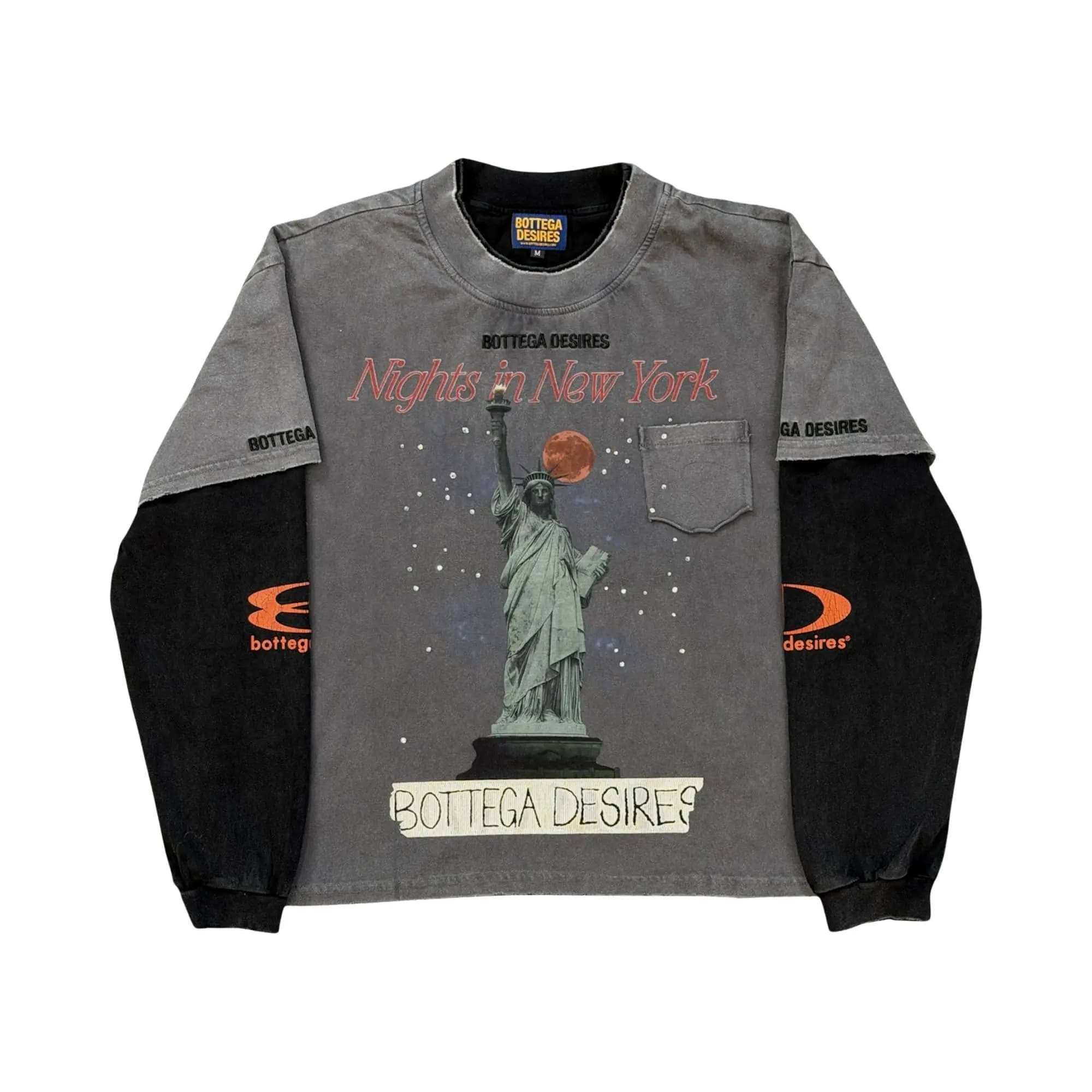 Bottega Desires Nights In NY Layered Long-Sleeve 'Black' by Bottega Desires