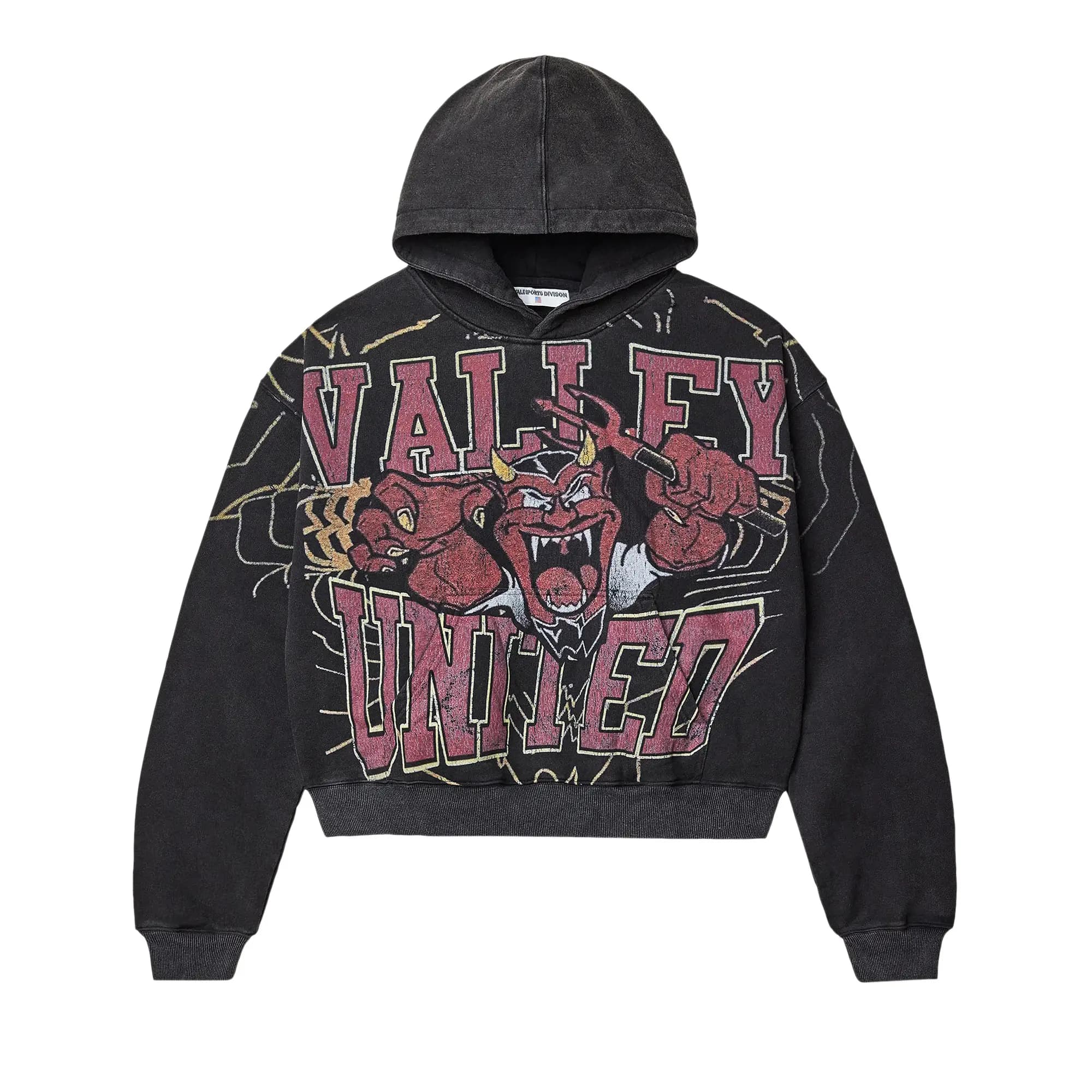 Vale Forever Valley Mascot Pullover Hoodie 'Black/Red' by Vale Forever