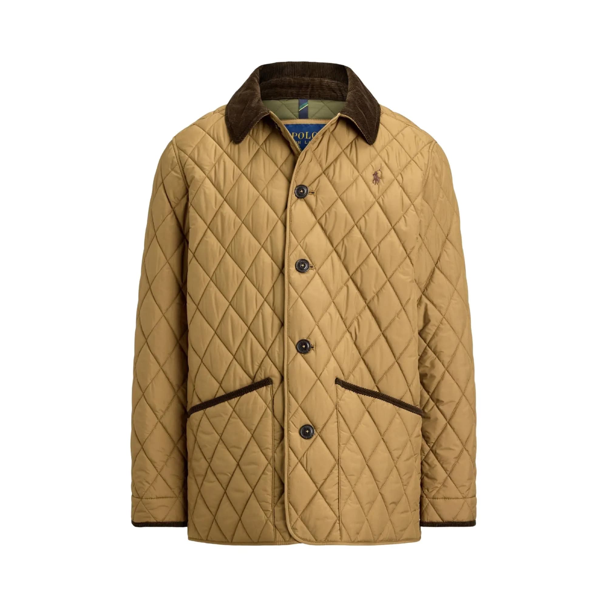 Polo Ralph Lauren Polyester Poly Quilted Beaton Barn Jacket 'Honey Brown' by Polo Ralph Lauren