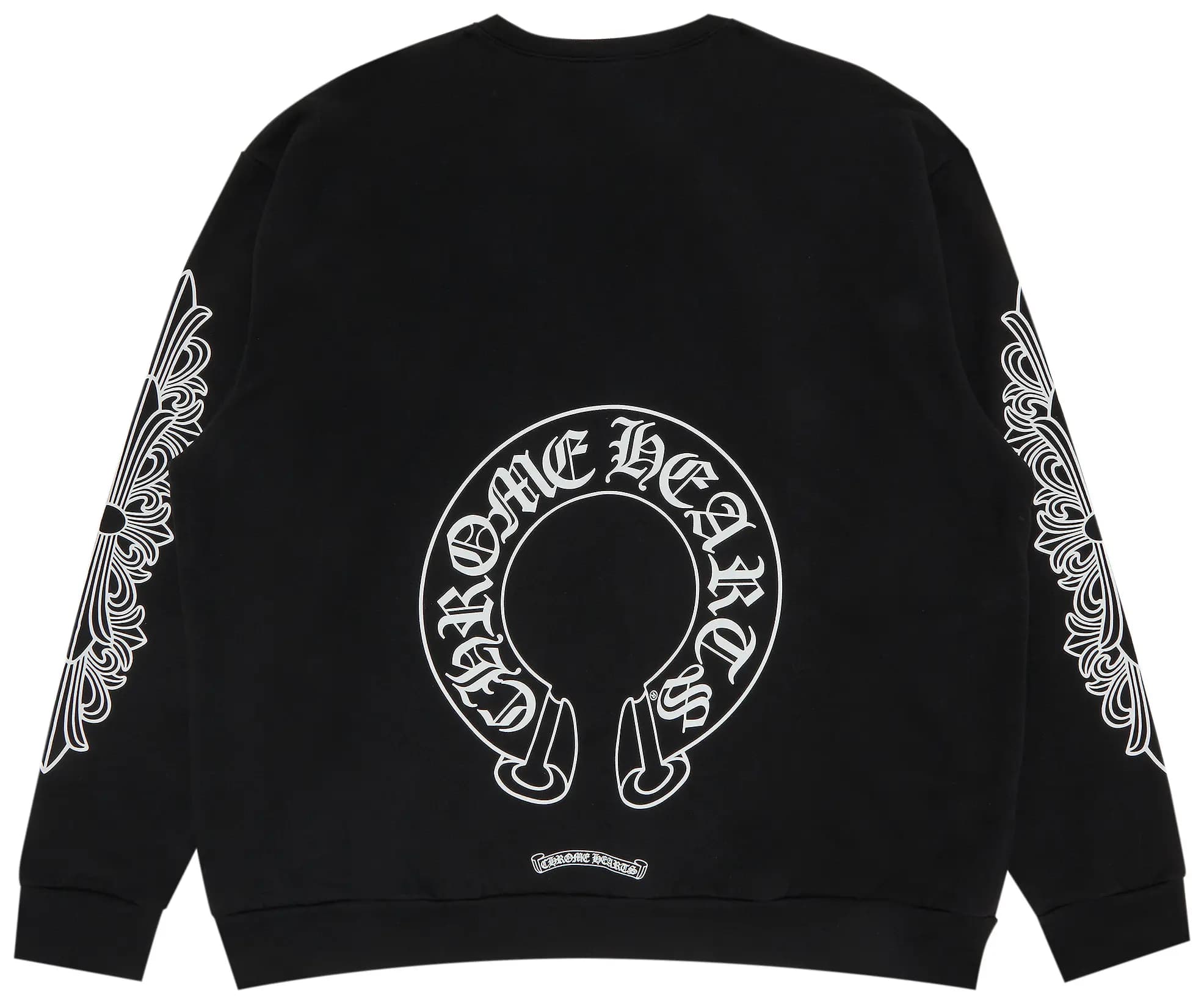 Chrome Hearts Horseshoe Logo Crewneck Sweatshirt 'Black' 2