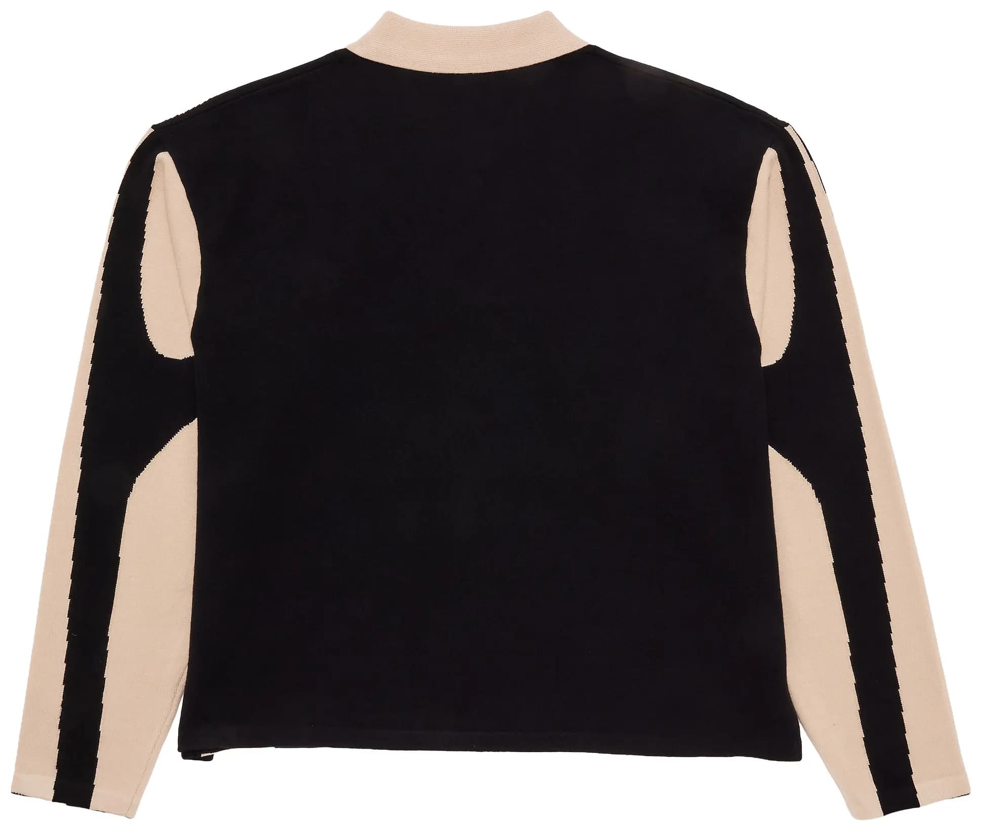 HOUSE OF ERRORS Knitted Cat Burglar Rugby 'Black/Beige' 2