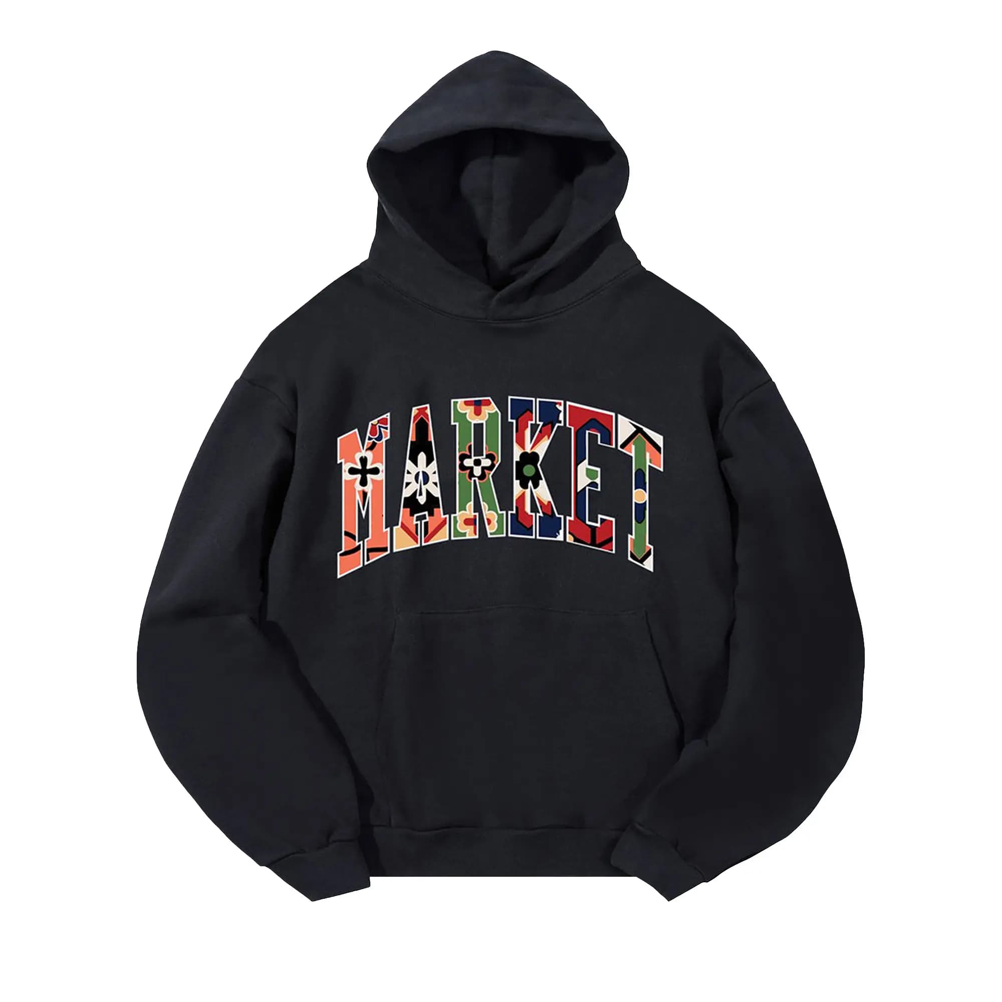 Market Floral Rug Arc Hoodie 'Black' by Market