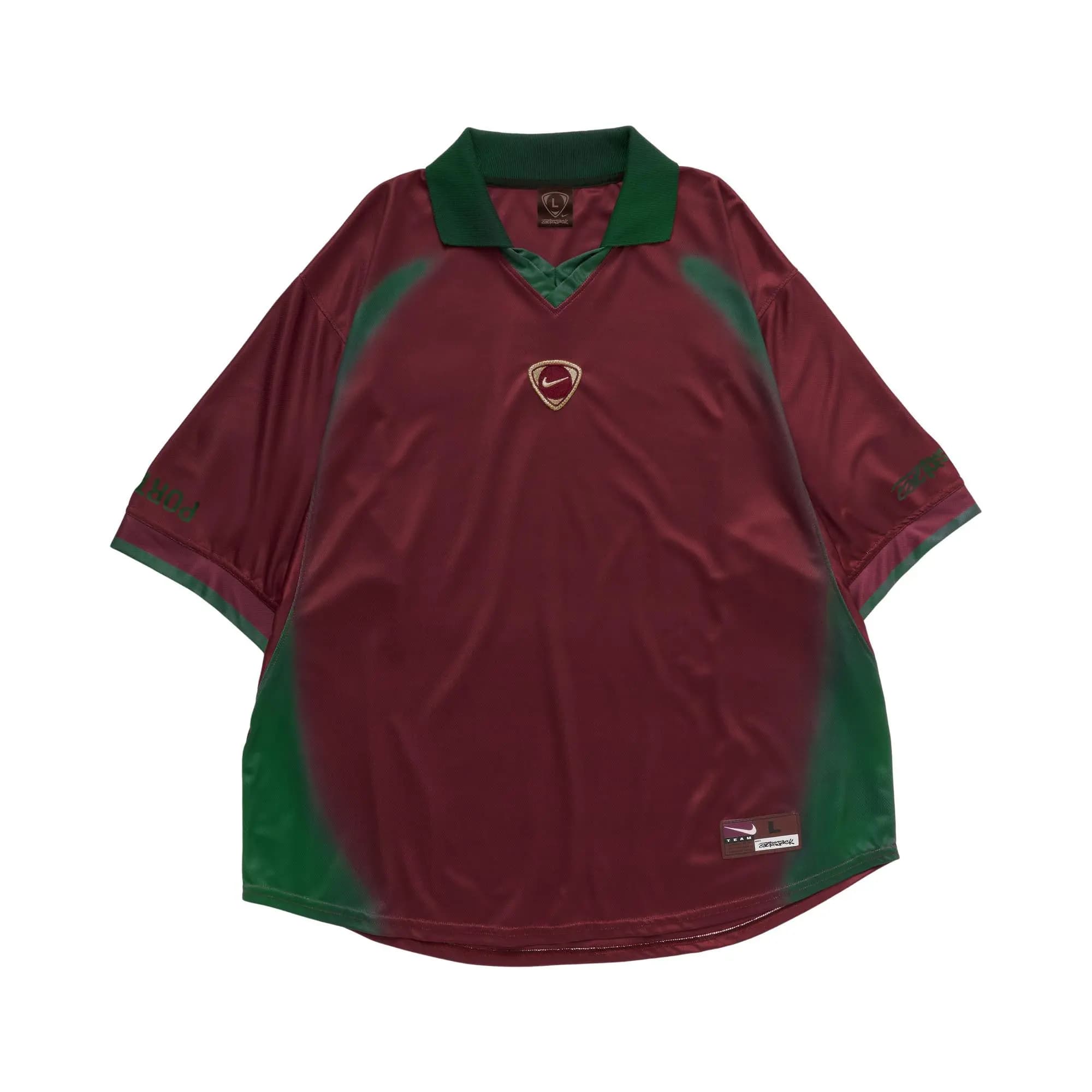 Cactus Jack by Travis Scott x Nike Portugal Total 90 Retro Jersey 'Burgundy' by Cactus Jack By Travis Scott