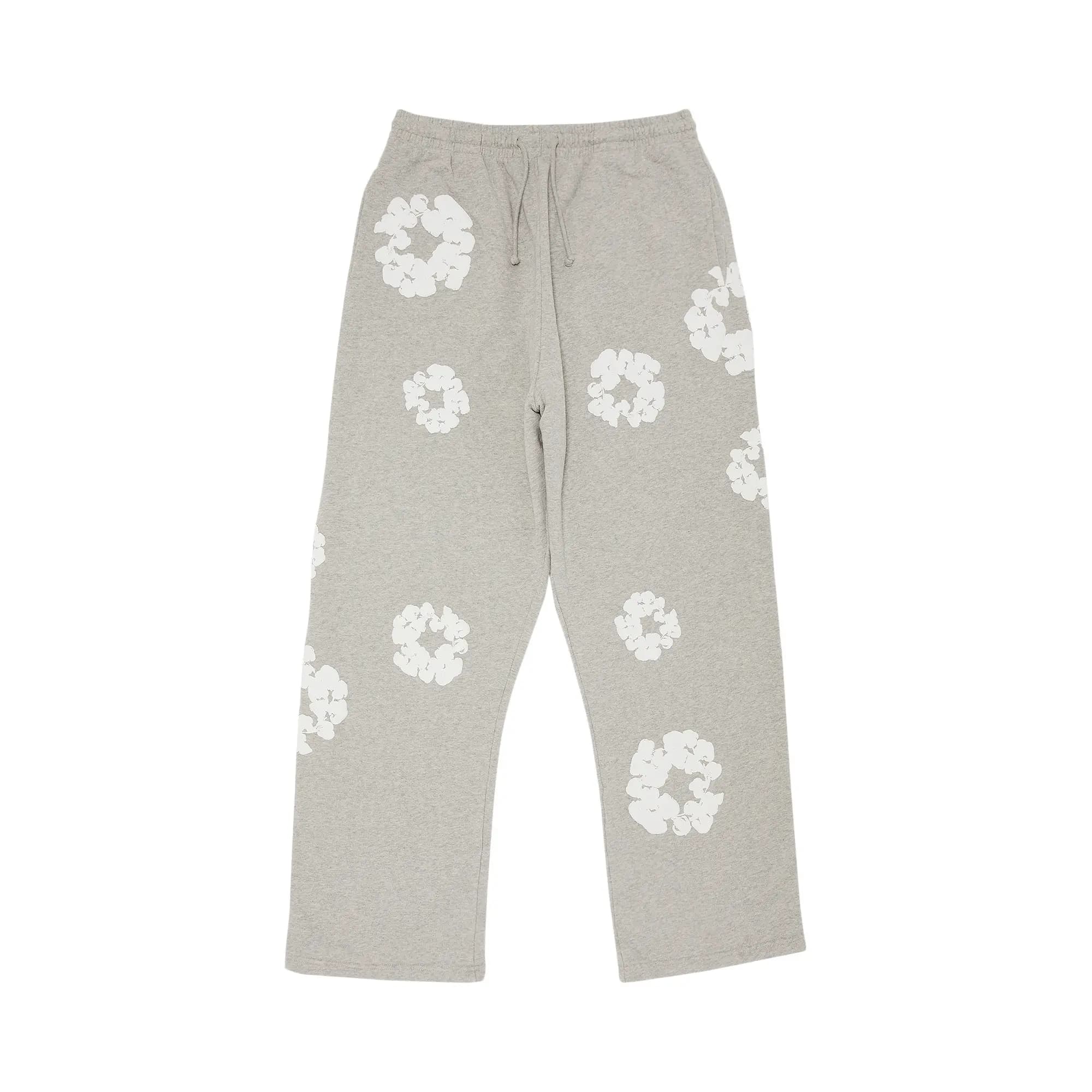 Denim Tears Cotton Wreath Baggy Sweatpants 'Grey' by Denim Tears