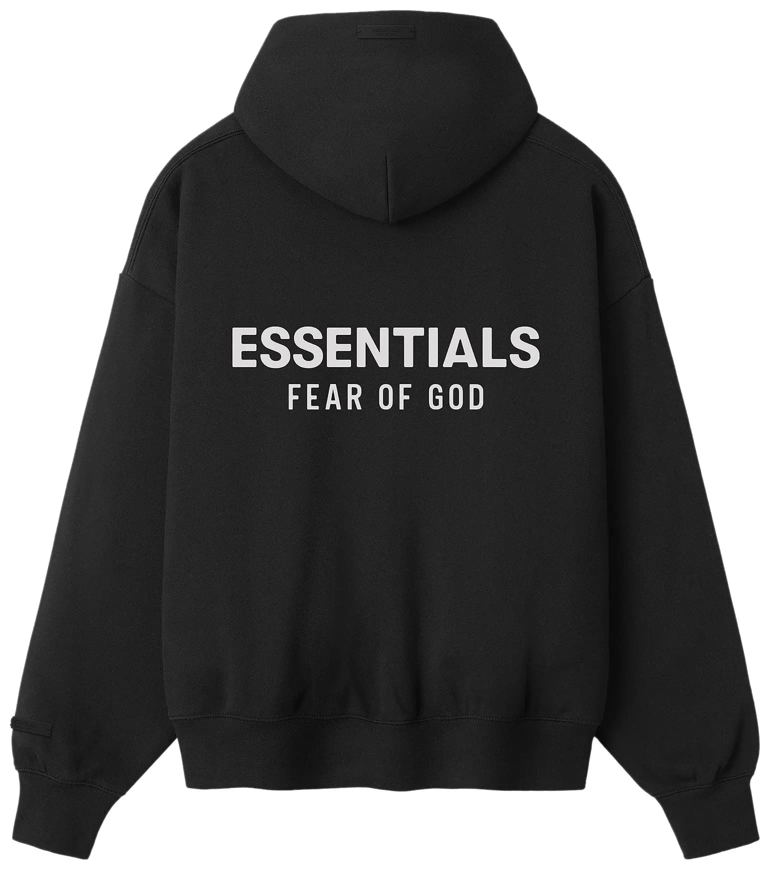 Fear of God Essentials Classic Zip-Up Hoodie 'Vintage Black/White' 2