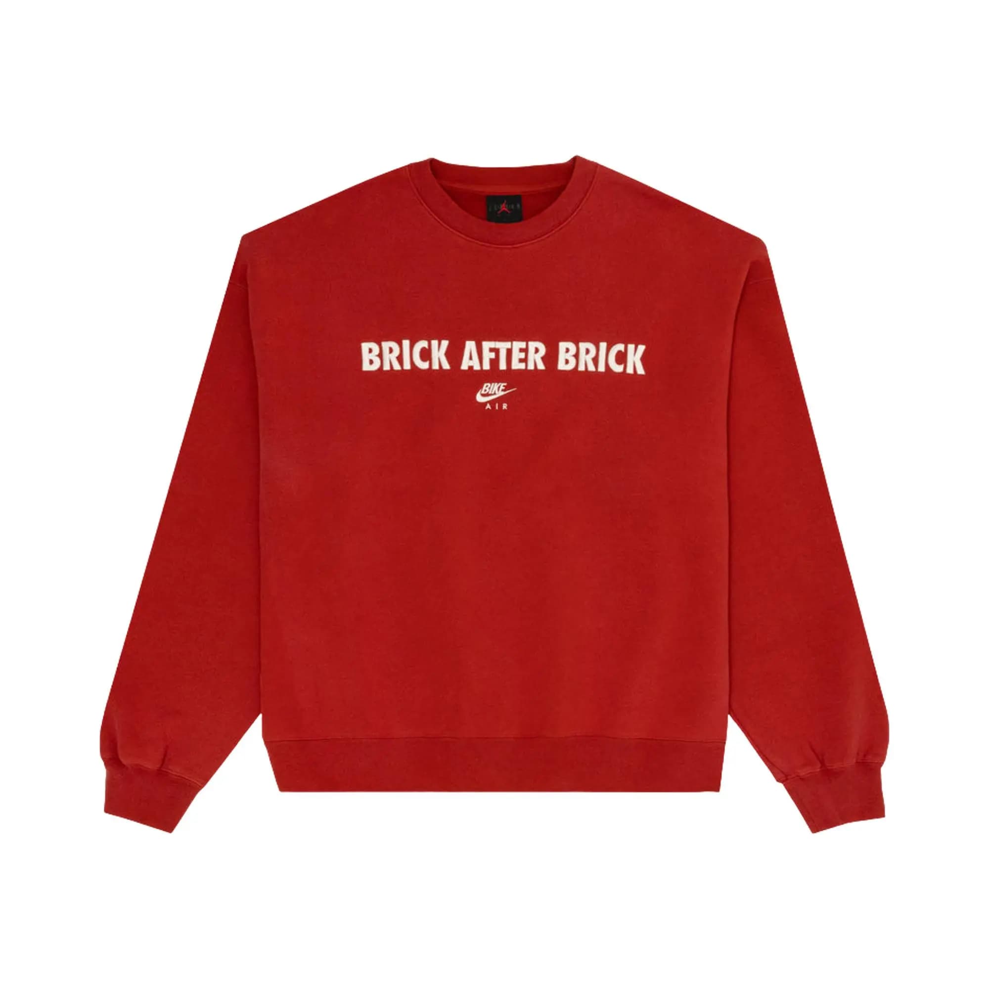 Air Jordan x Nigel Sylvester Brick After Brick Fleece Crewneck Sweatshirt 'Vermilion/Sail' by Air Jordan