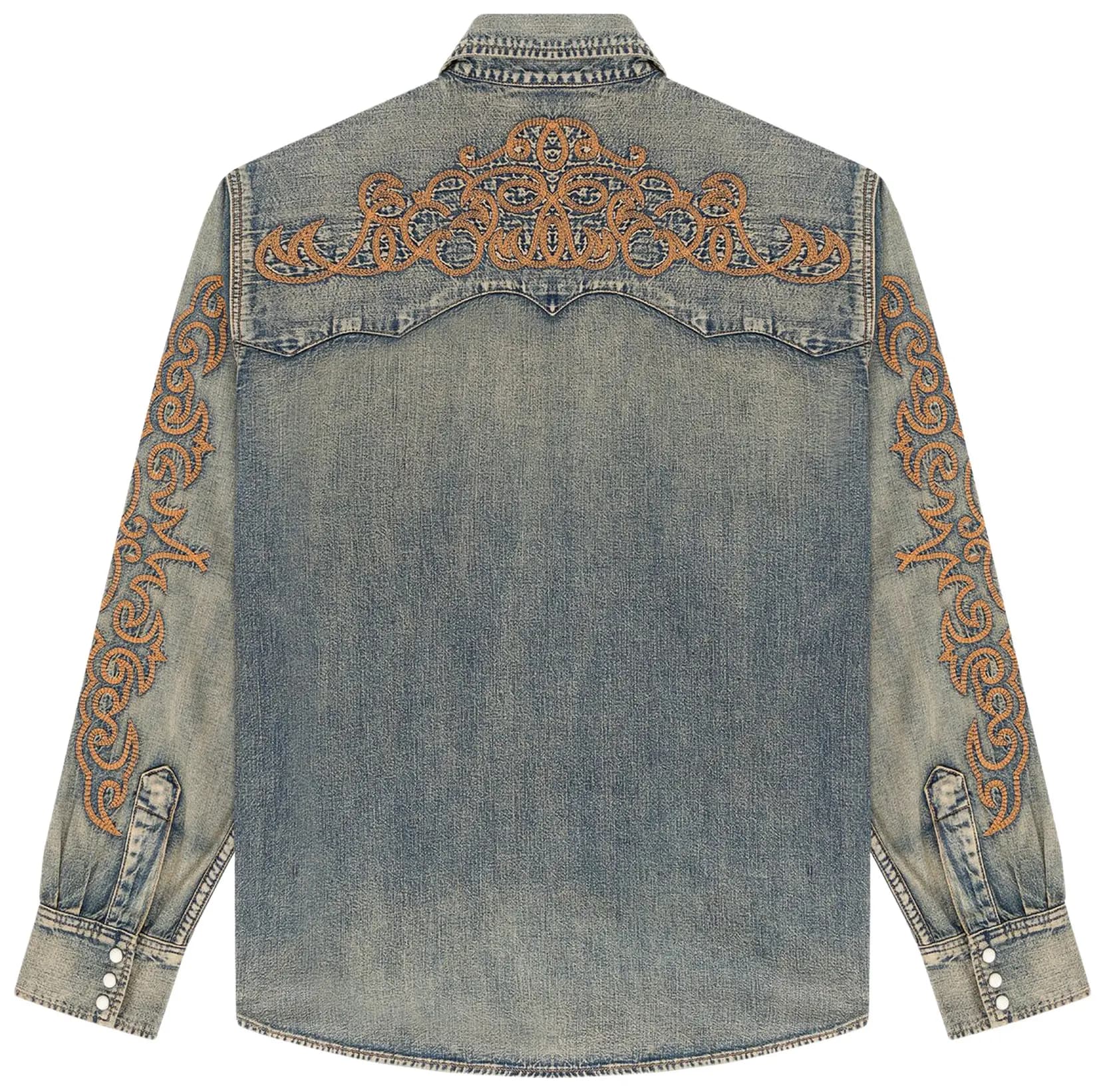 Levi's x Denim Tears Western Stitch Denim Shirt 'Worn Indigo' 2