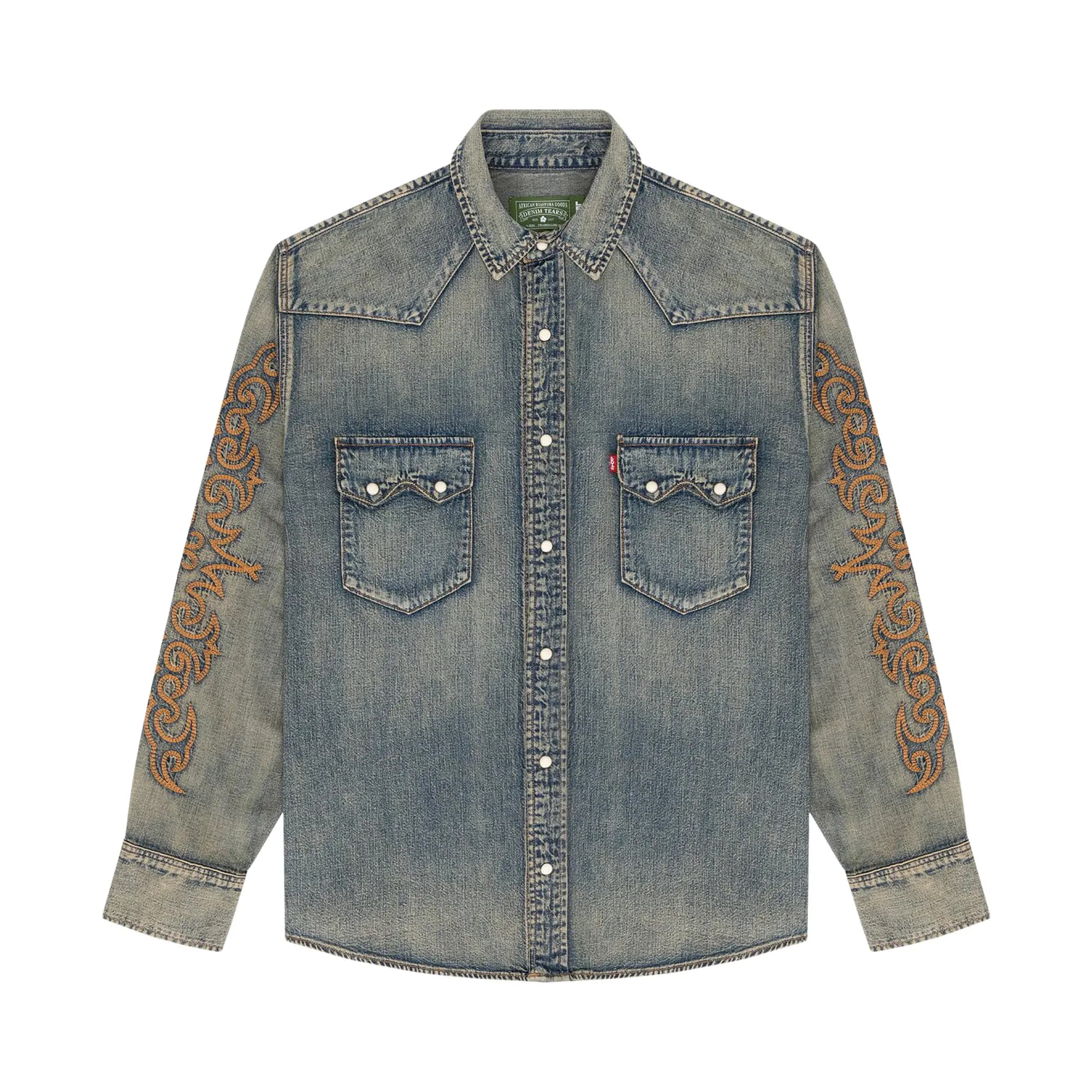 Levi's x Denim Tears Western Stitch Denim Shirt 'Worn Indigo' by Levi's
