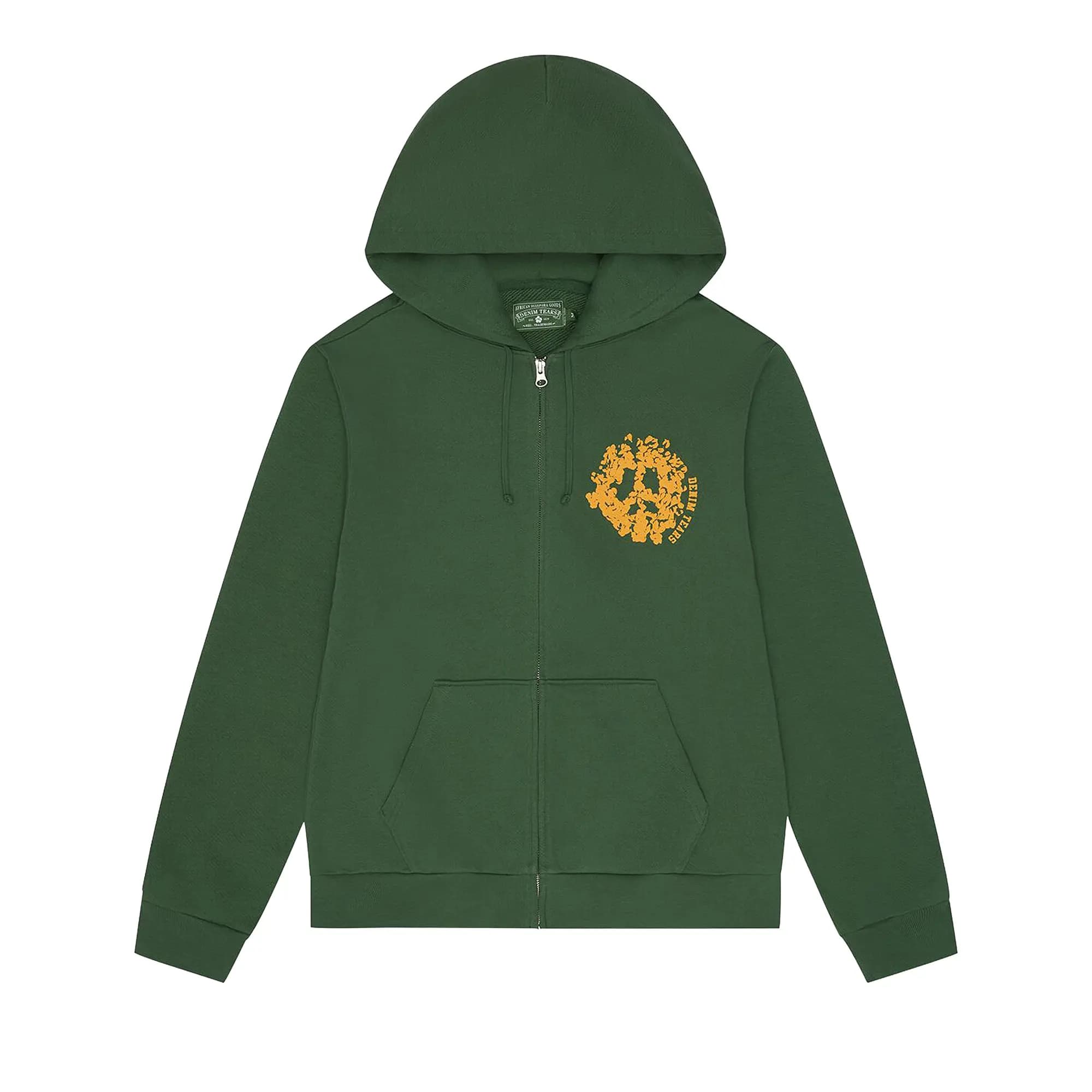 Denim Tears Denim University Zip Hoodie 'Green' by Denim Tears