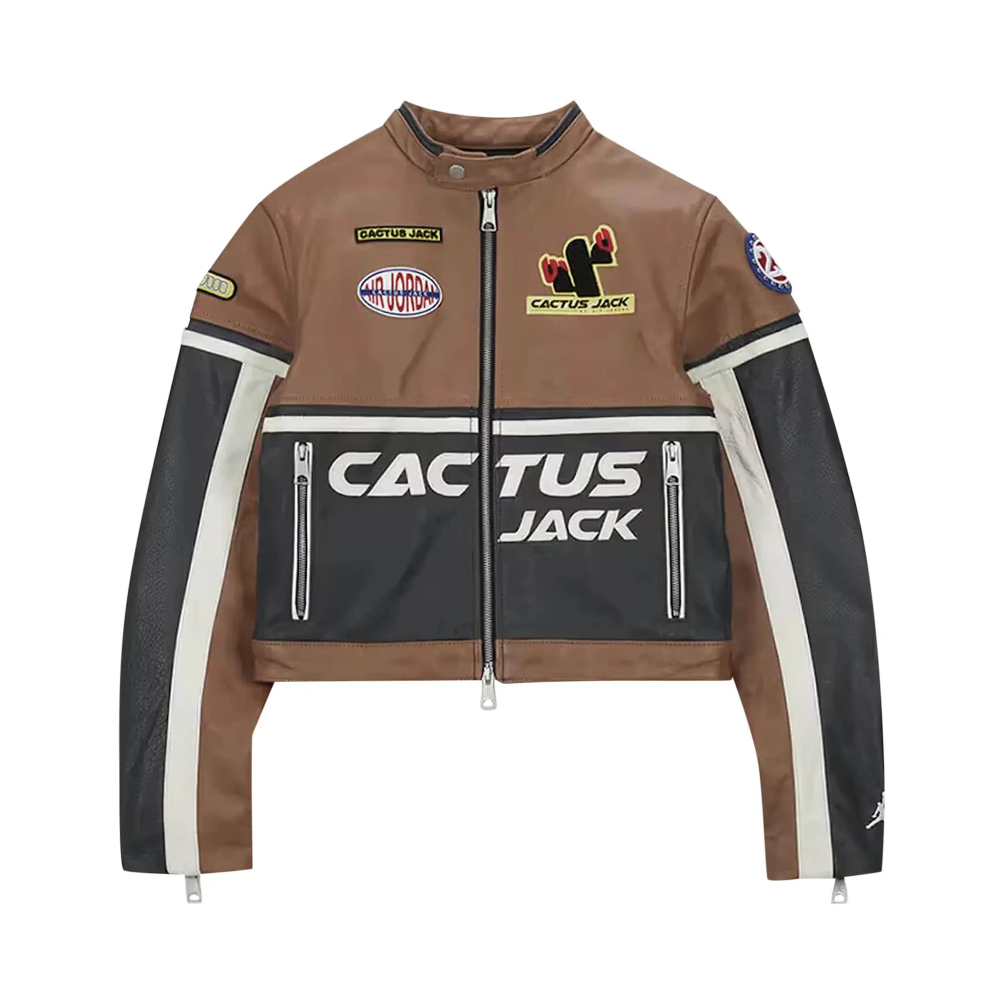 Cactus Jack by Travis Scott x Travis Scott Cactus Jack Leather Jacket 'Archaeo Brown' by Travis Scott