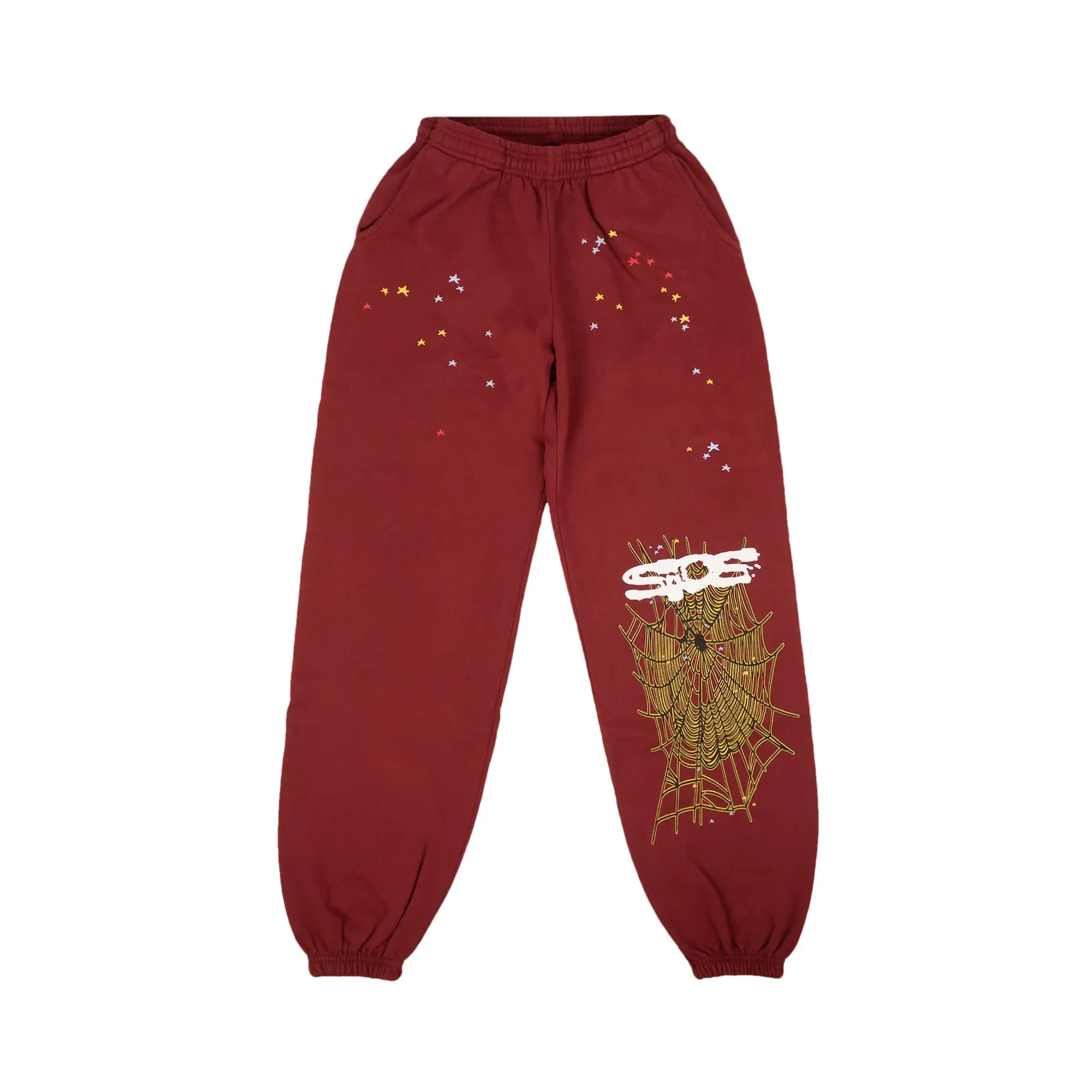 Sp5der Sweatpants 'Maroon' by SP5DER