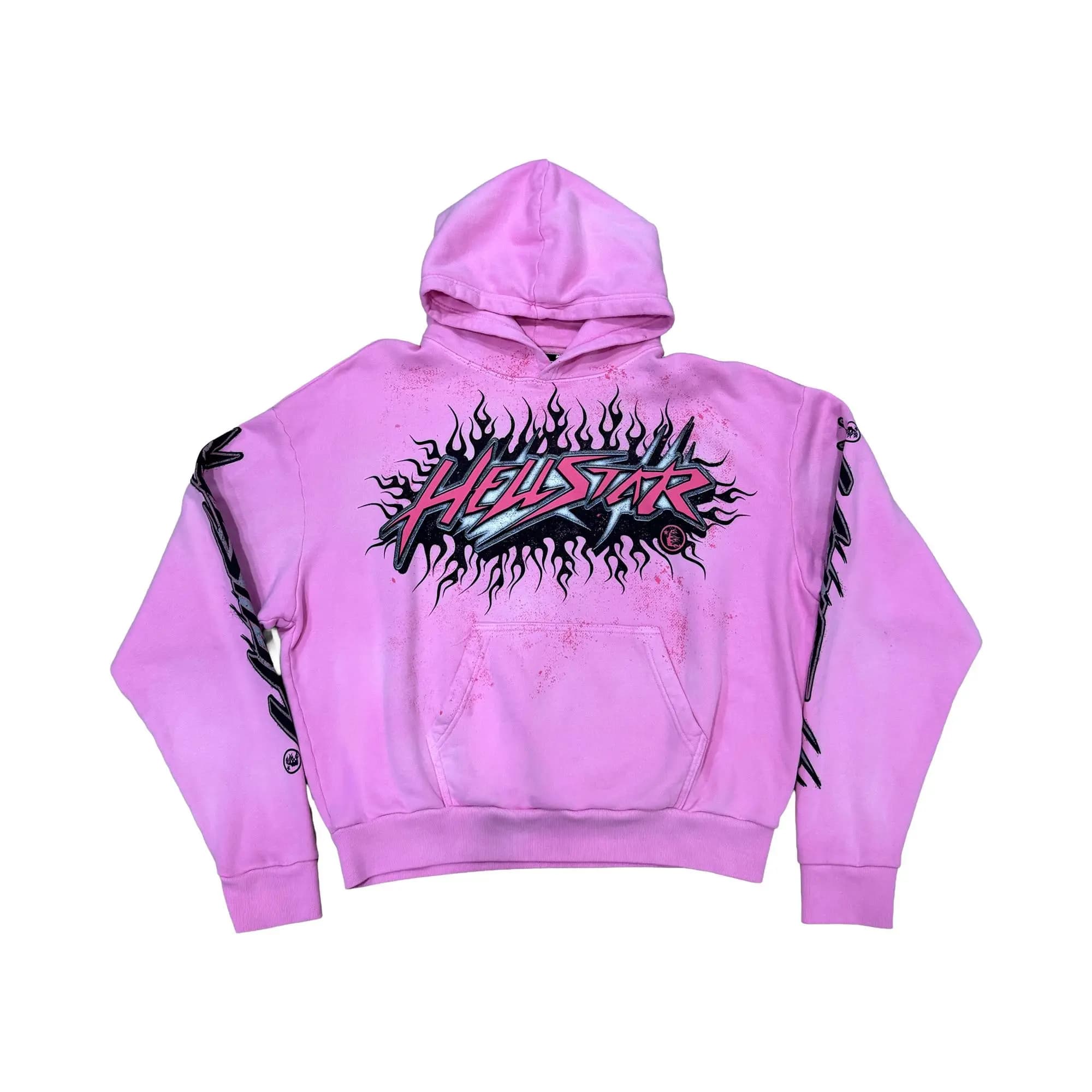 Hellstar Greatest Hits Brainwashed Hoodie 'Pink' by Hellstar