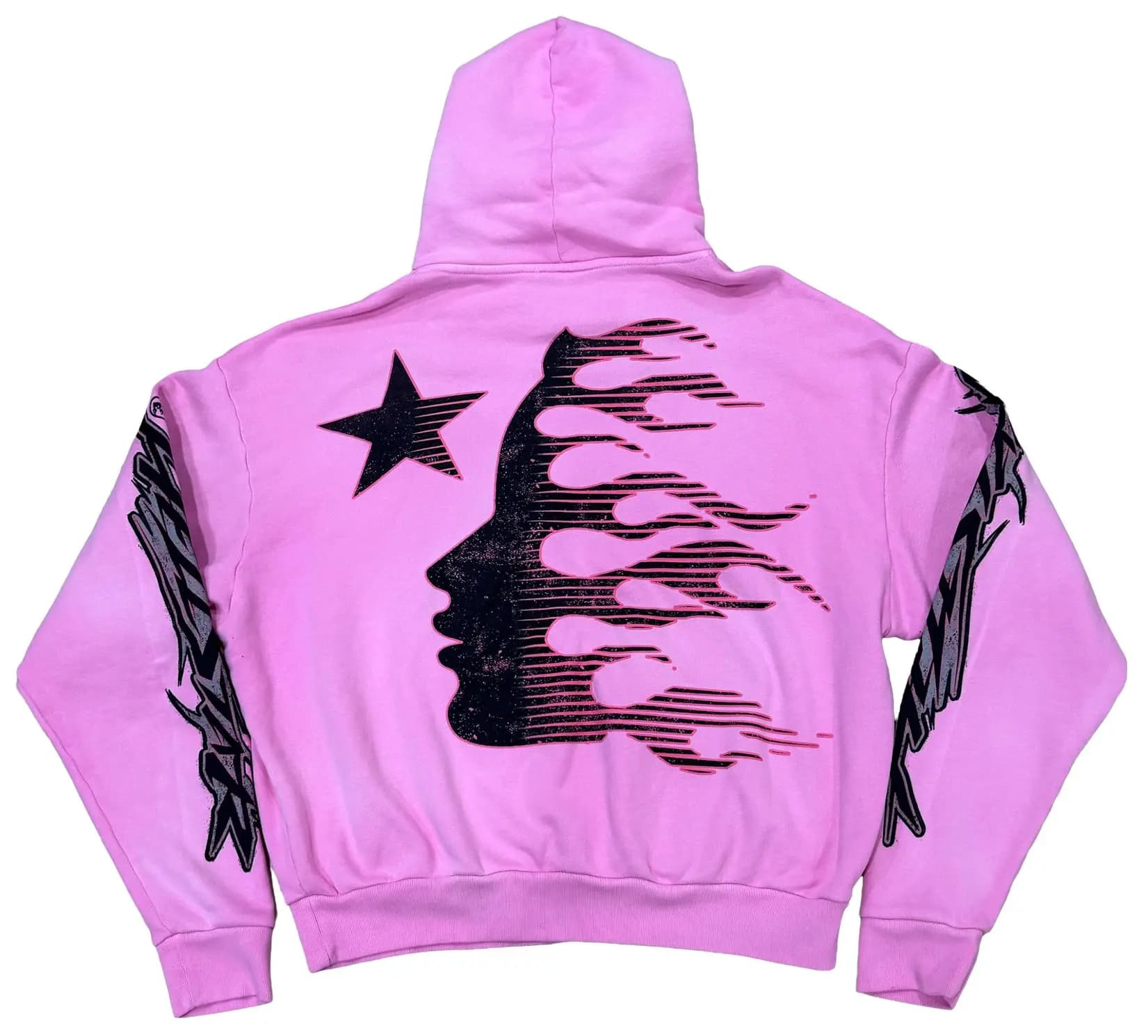 Hellstar Greatest Hits Brainwashed Hoodie 'Pink' 2