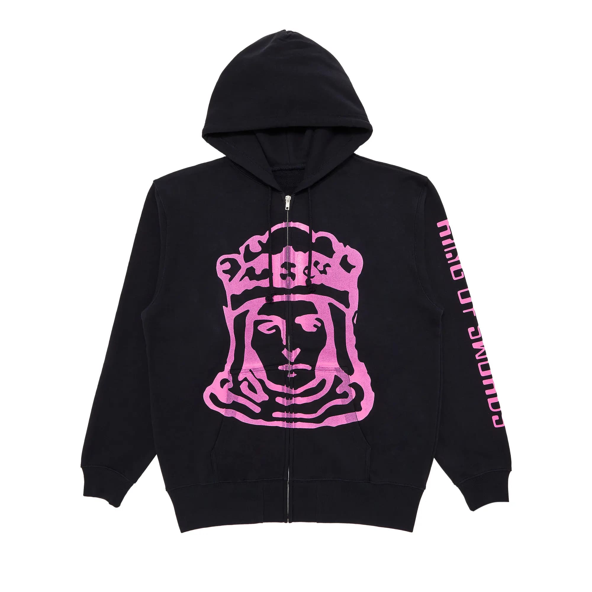 GOAT King of Swords Tarot Zip-Up Hoodie Blue/Fuchsia by GOAT