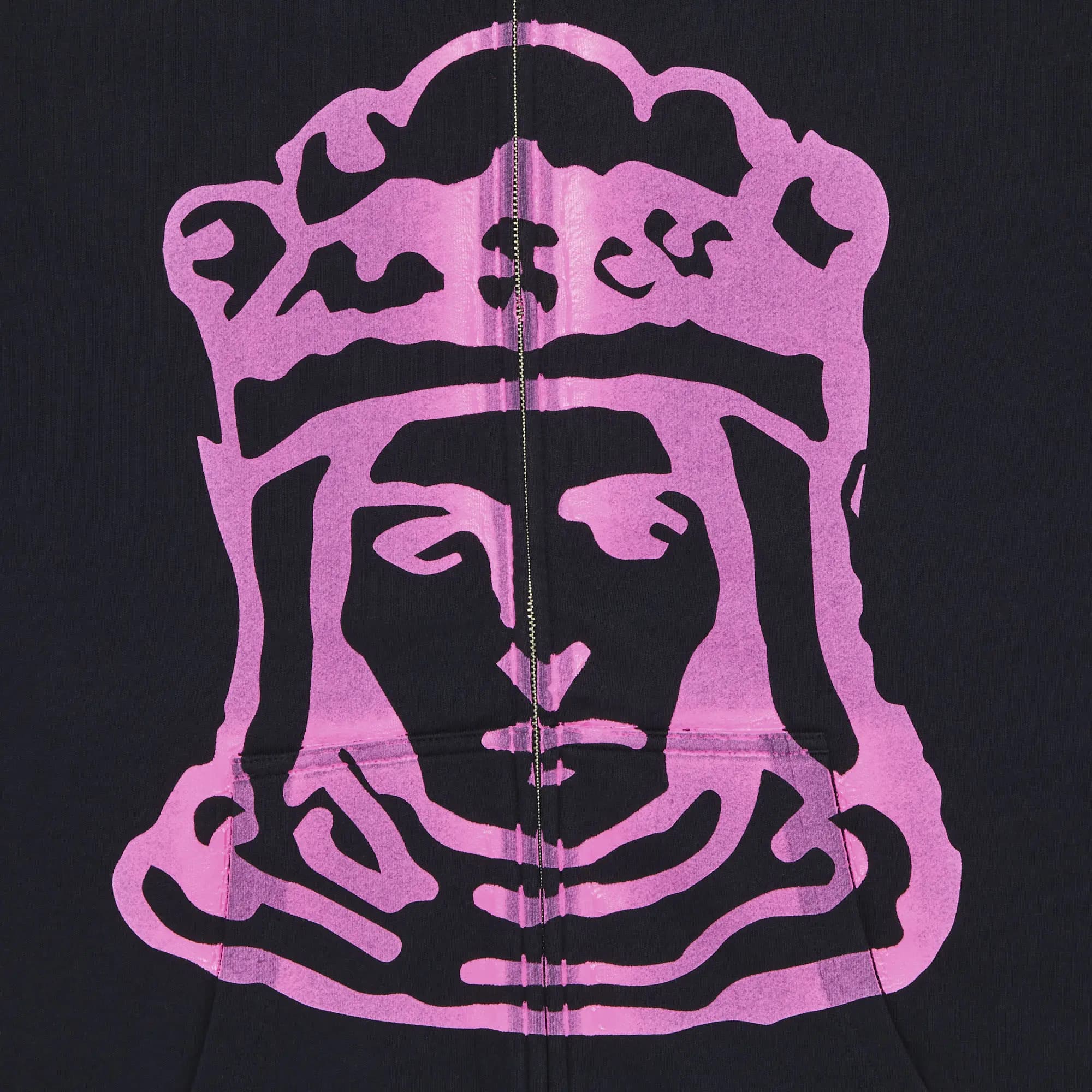 GOAT King of Swords Tarot Zip-Up Hoodie Blue/Fuchsia 3