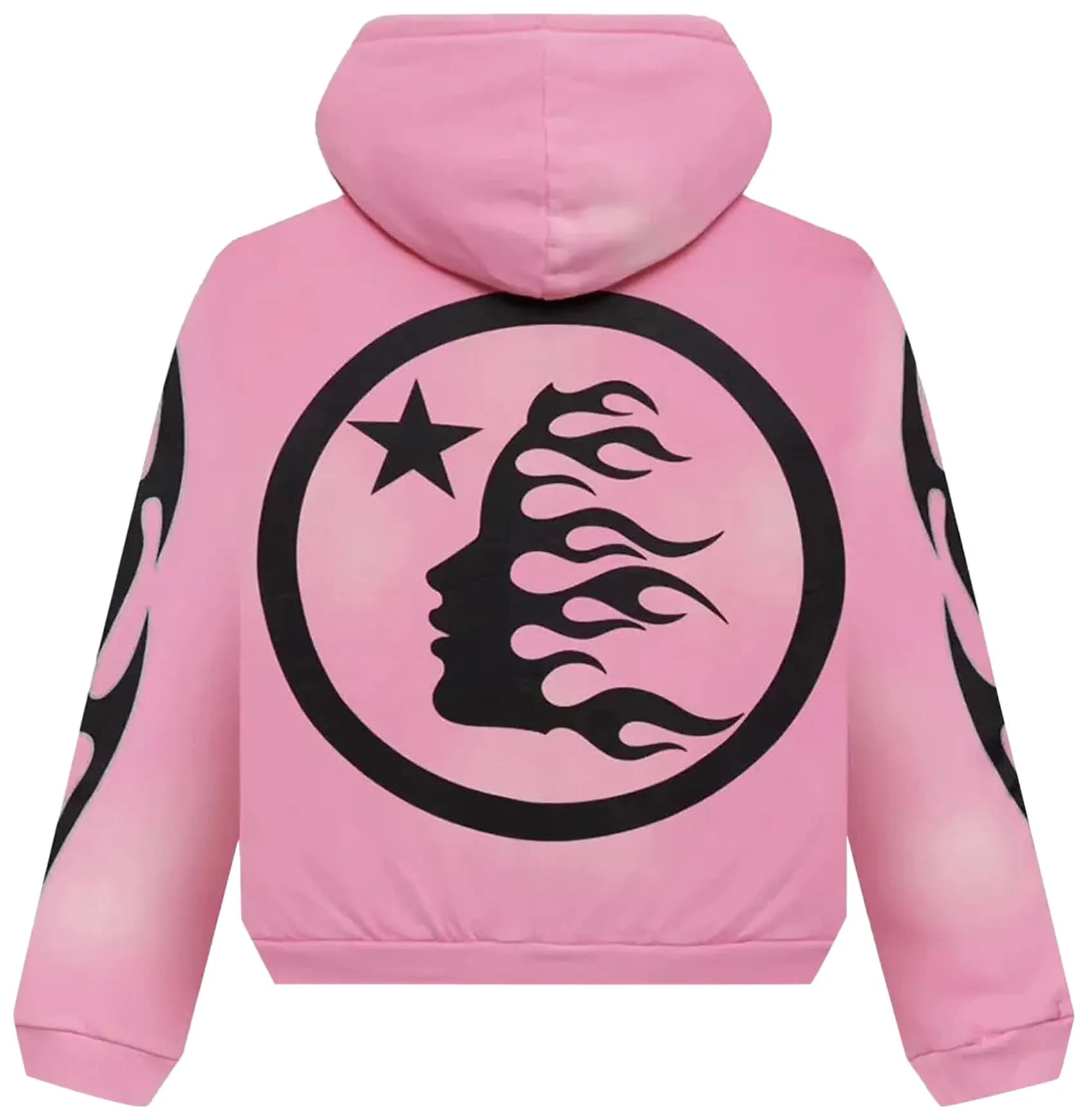 Hellstar Sports Flame Zip Up Hoodie 'Pink' 2