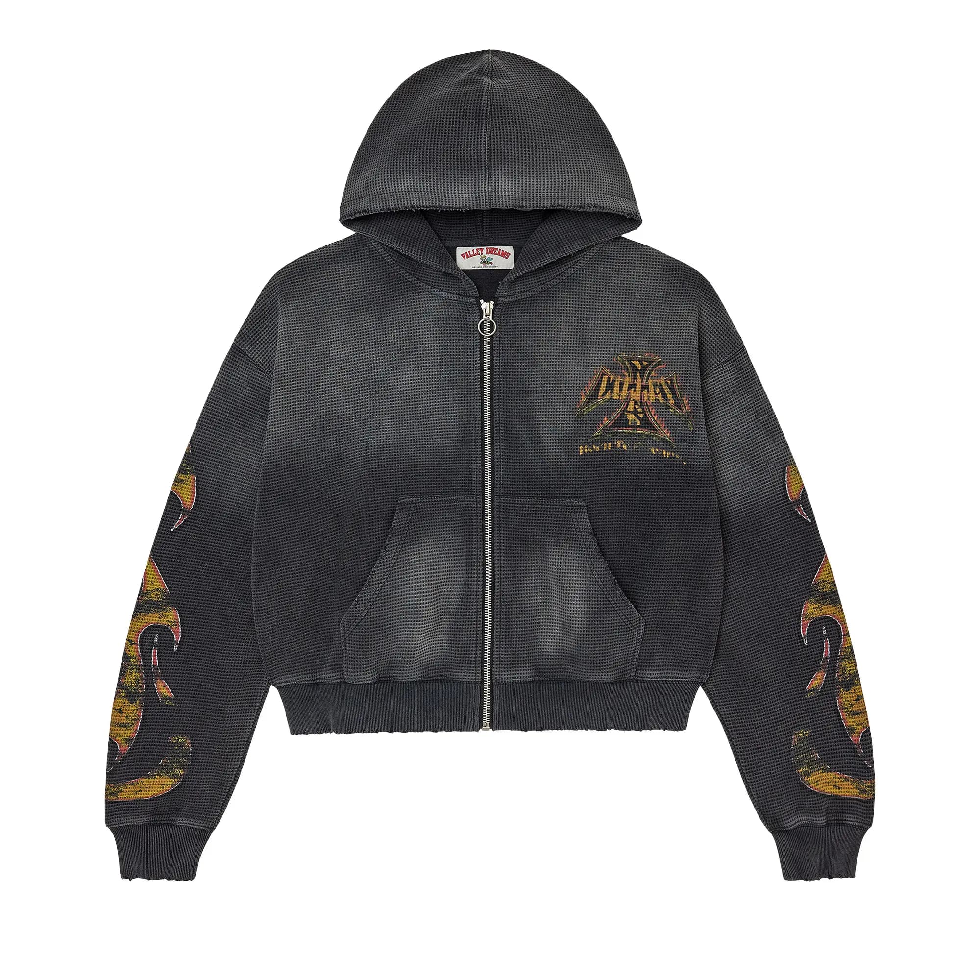 Vale Forever Reborn Waffle Zip Up 'Black' by Vale Forever