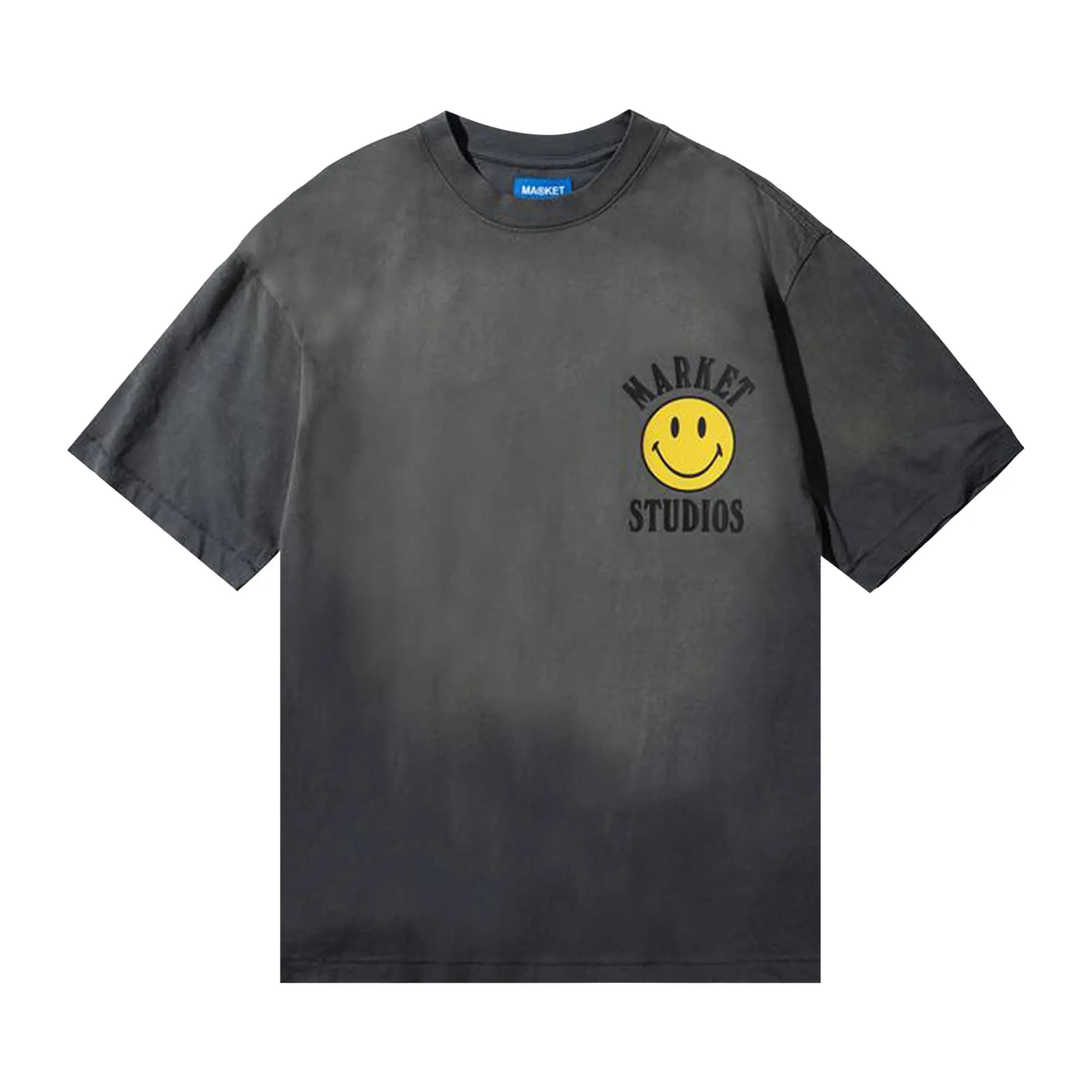 Market Smiley Upside Down Lockup T-Shirt 'Jet Black' by Market