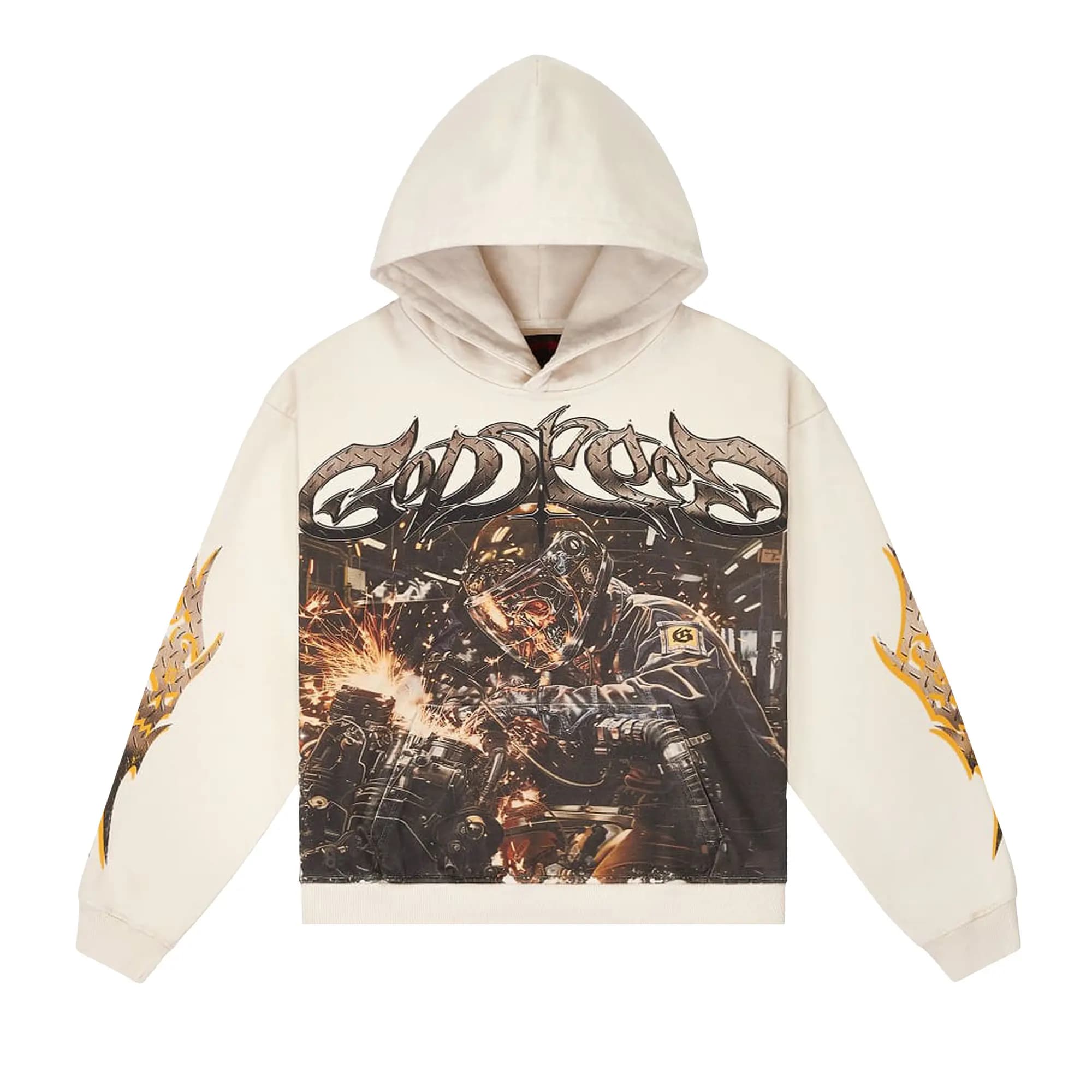 Godspeed Steel Sharpens Steel Hoodie 'Bone' by Godspeed